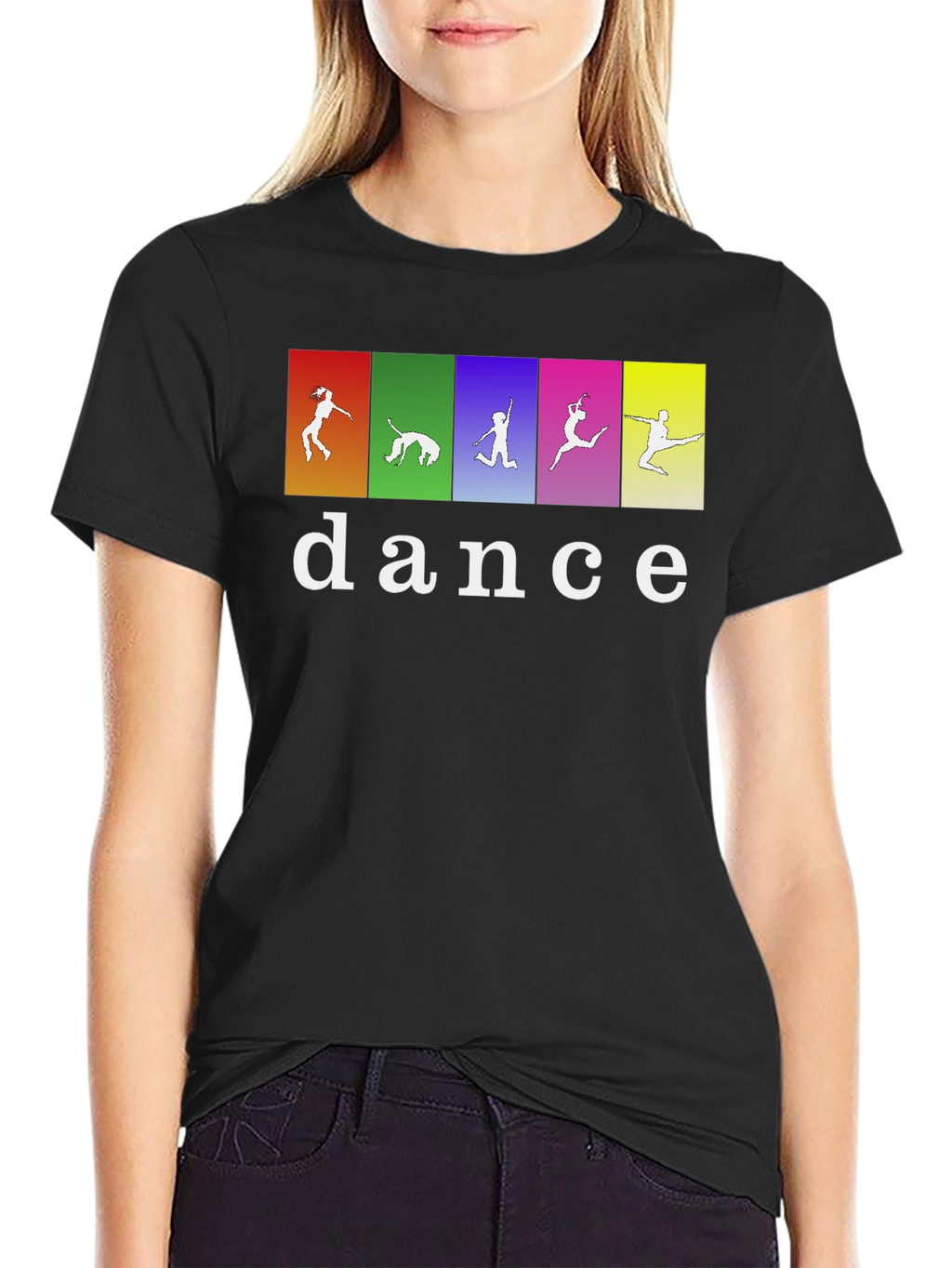 Dance Silhouette Graphic Tee - Black