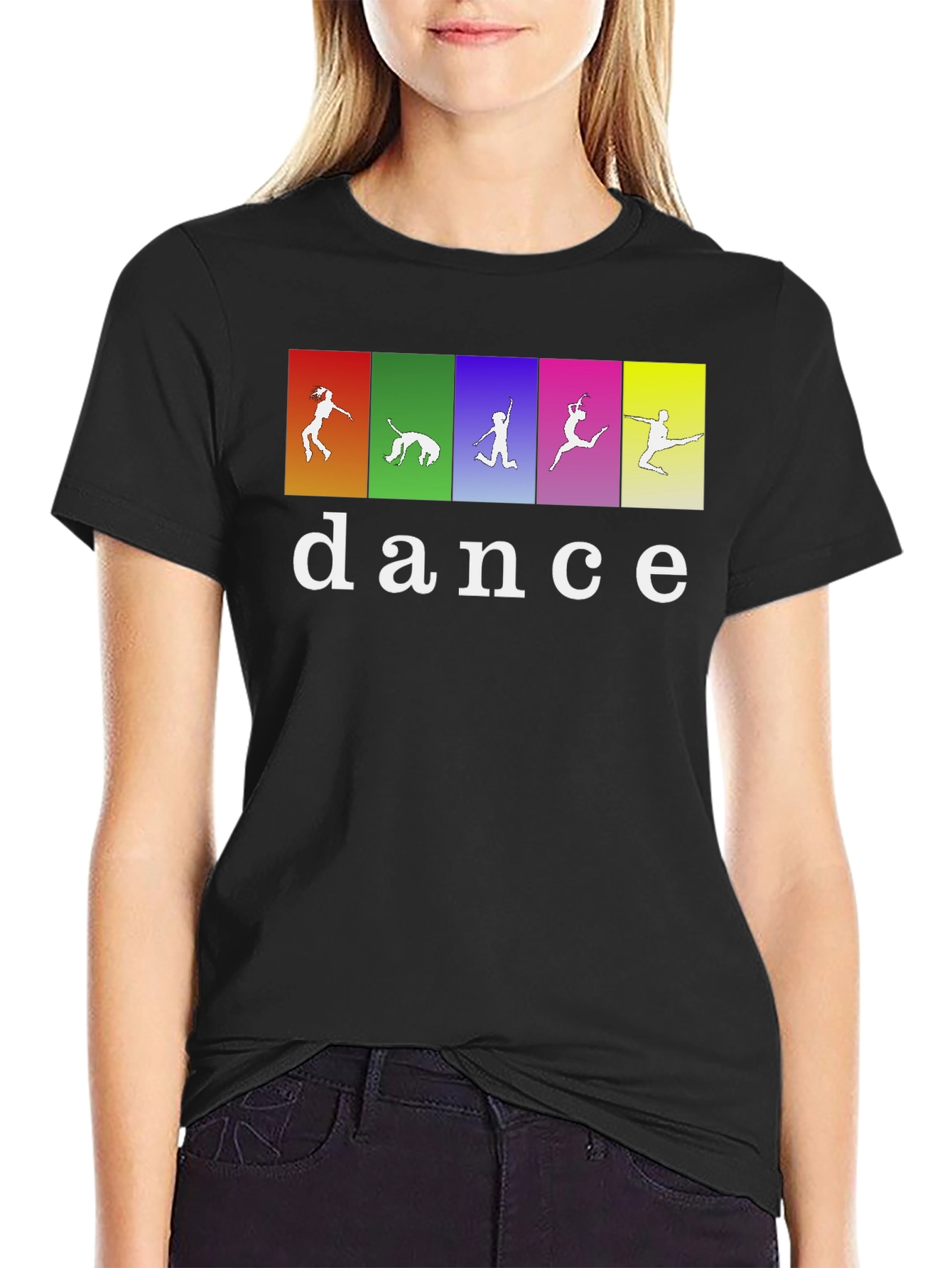 Dance Silhouette Graphic Tee - Black