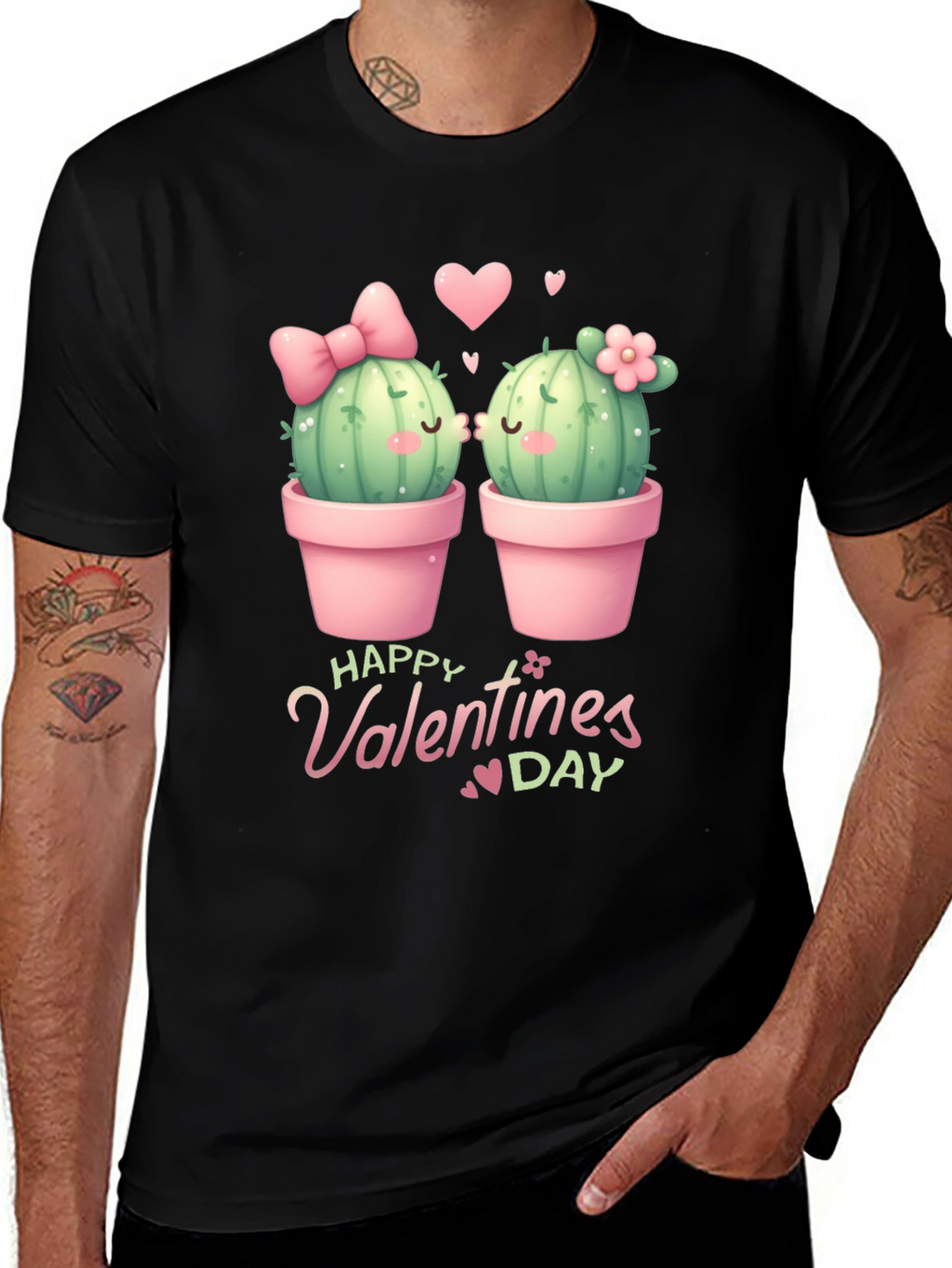 Cactus Valentines Day Graphic Tee