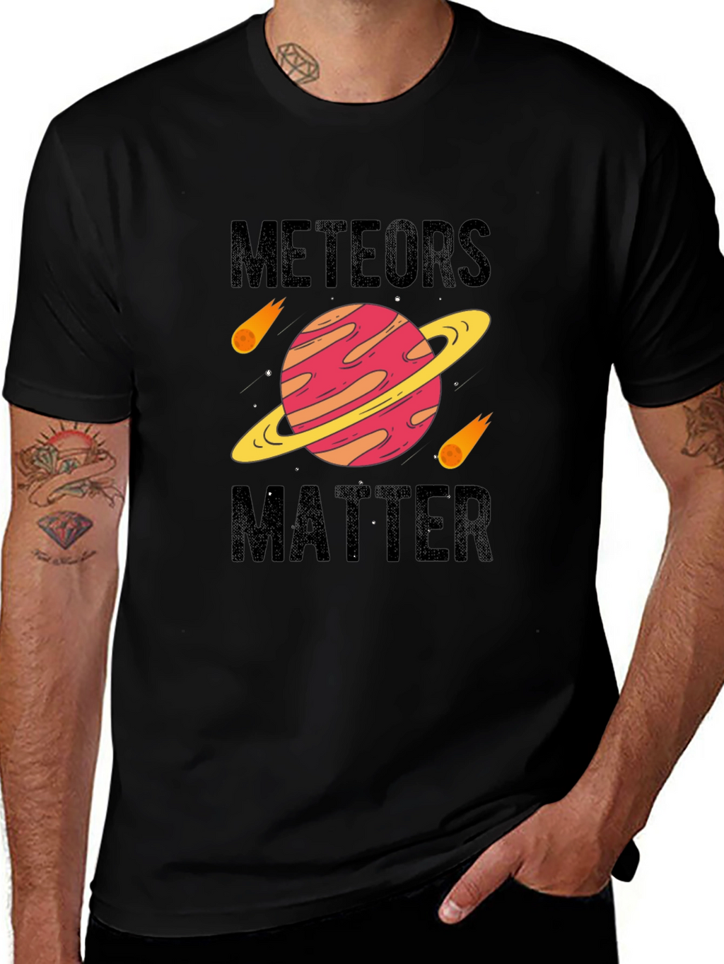 Meteors Matter Black Graphic Tee