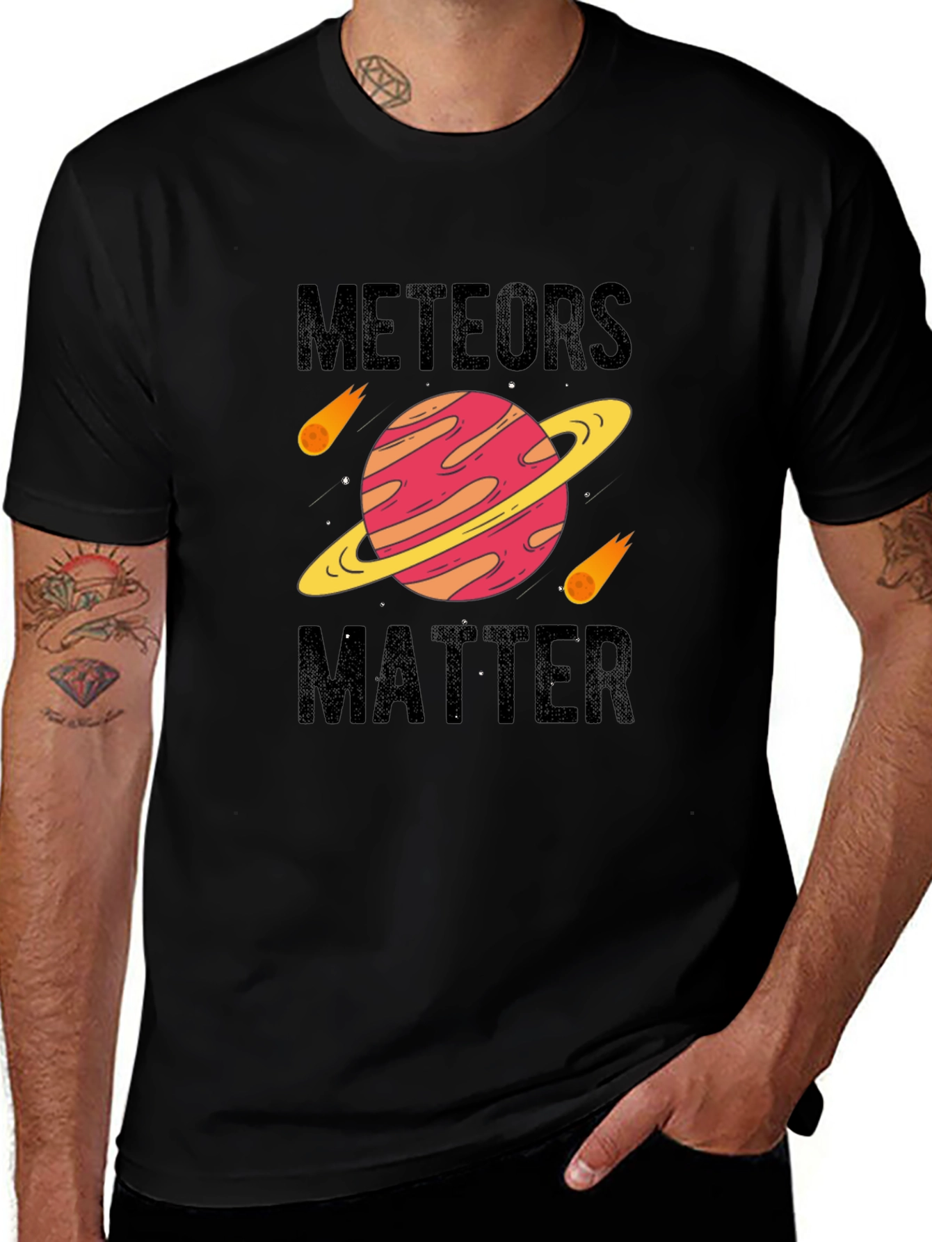 Meteors Matter Black Graphic Tee