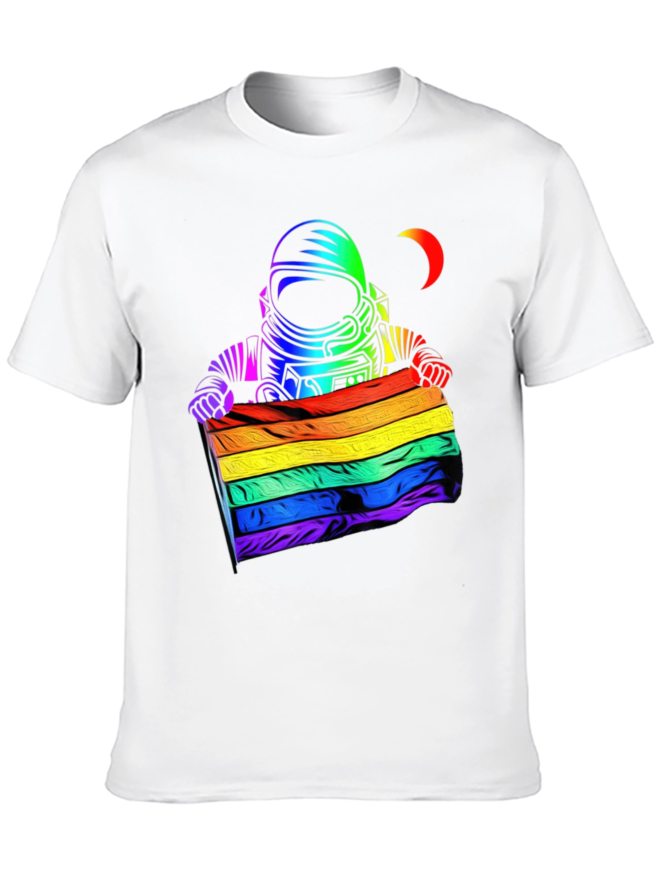 Astronaut Pride T-Shirt - Colorful LGBT Space Tee
