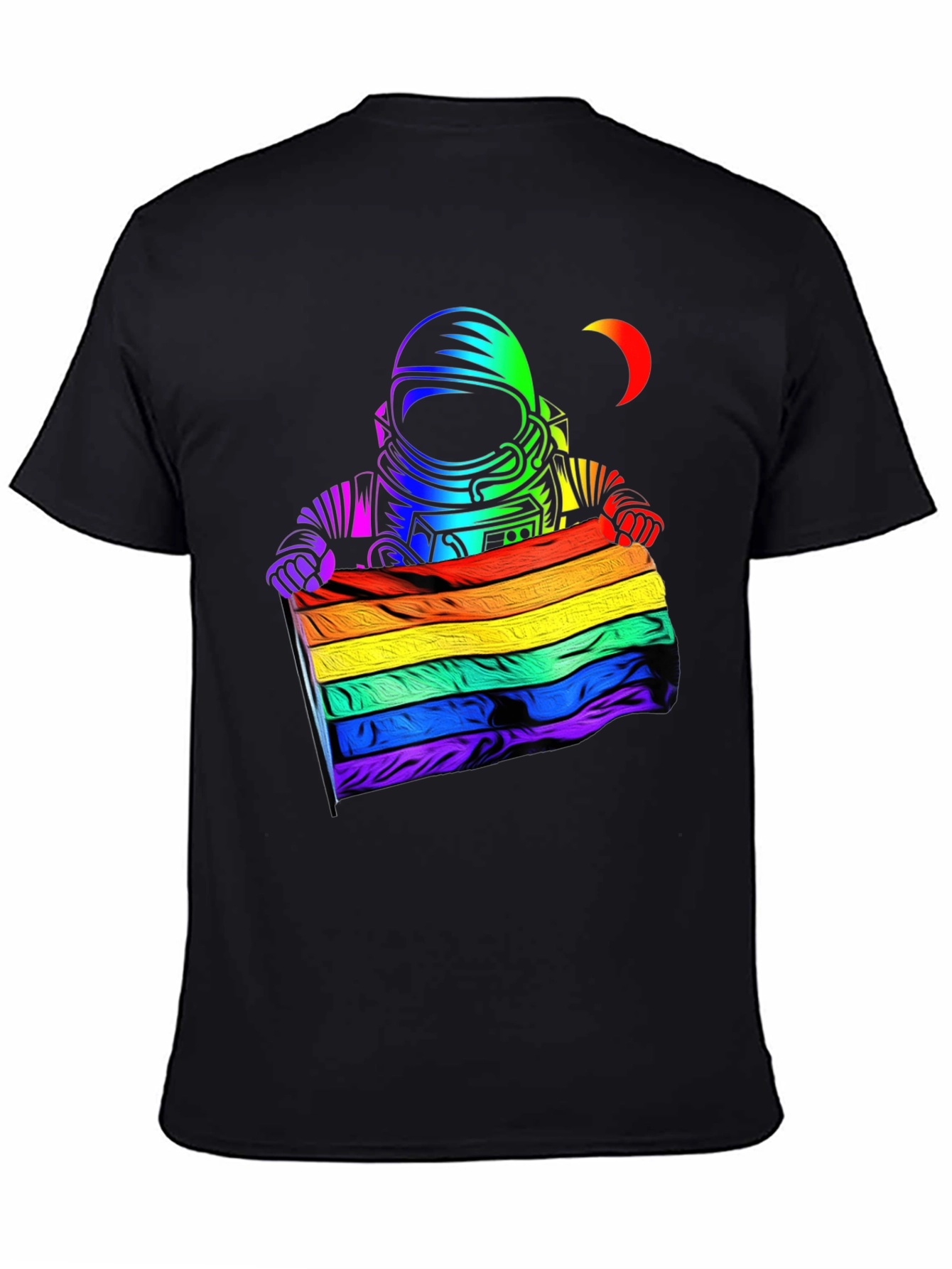 Astronaut Pride T-Shirt - Colorful LGBT Space Tee