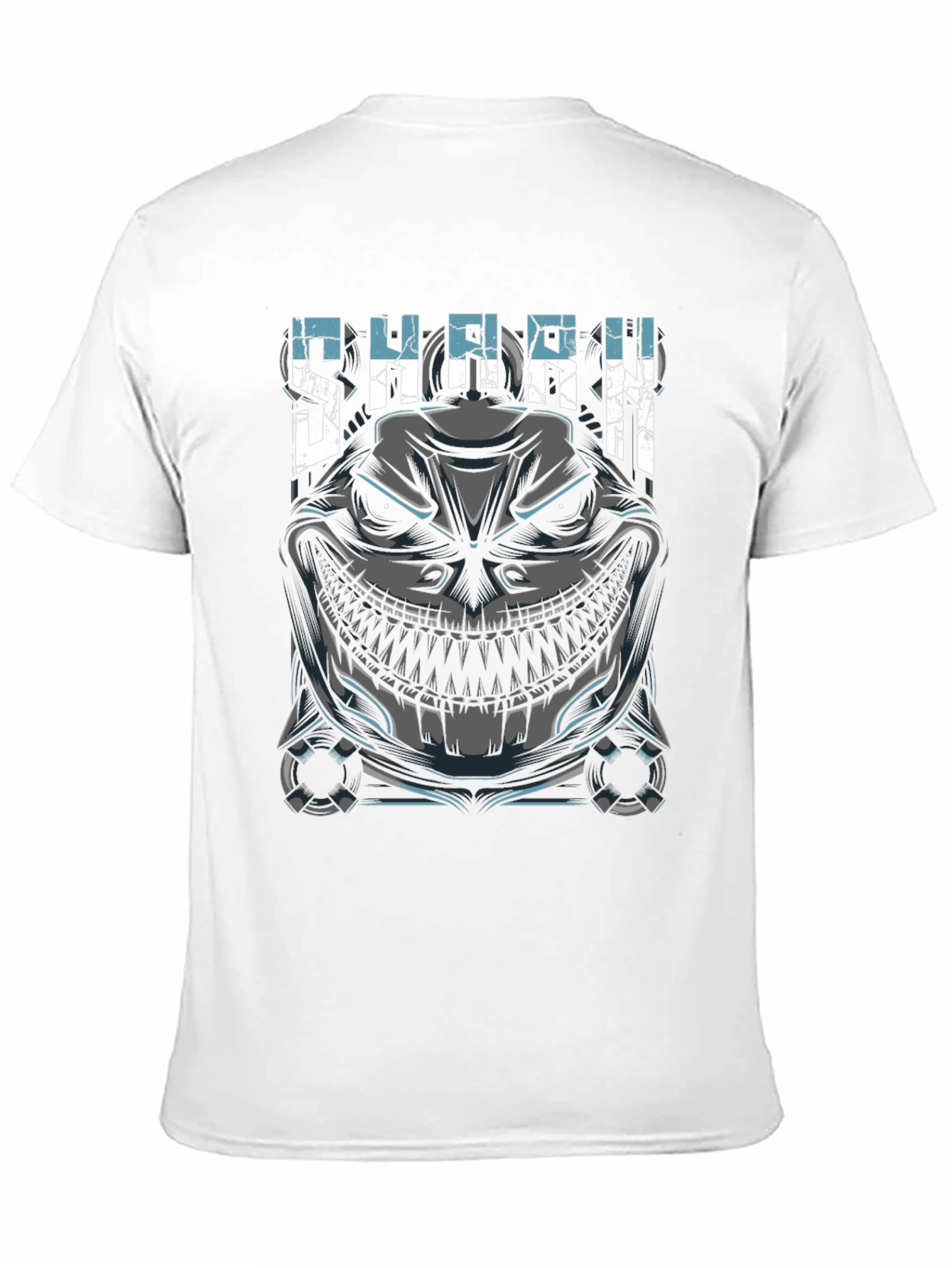 Mens Shark Graphic Print Black T-Shirt