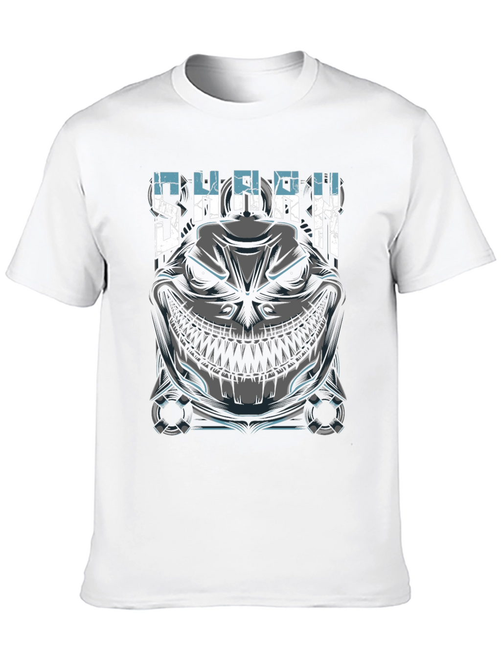 Mens Shark Graphic Print Black T-Shirt