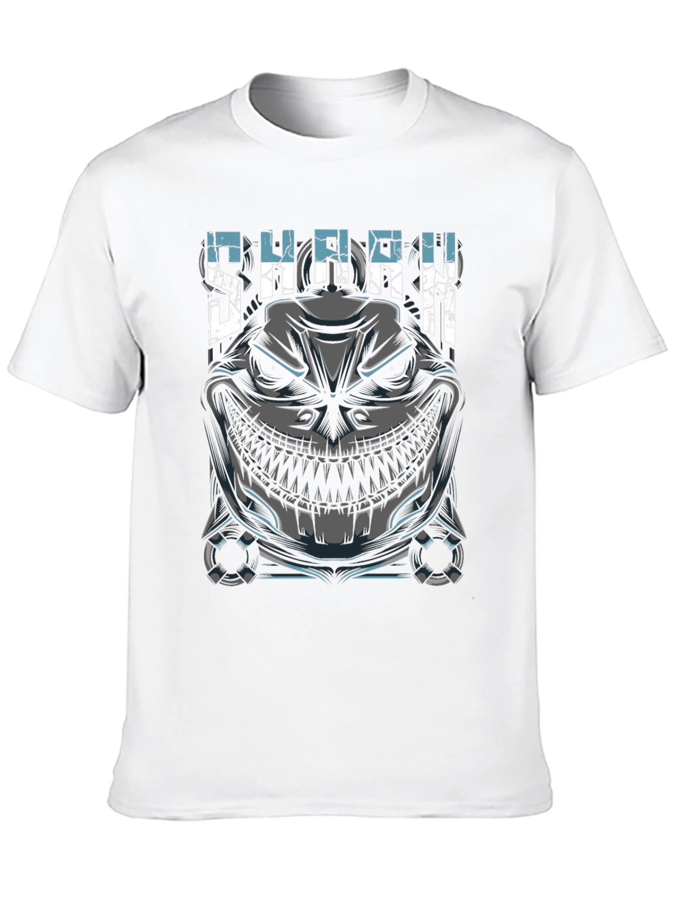 Mens Shark Graphic Print Black T-Shirt