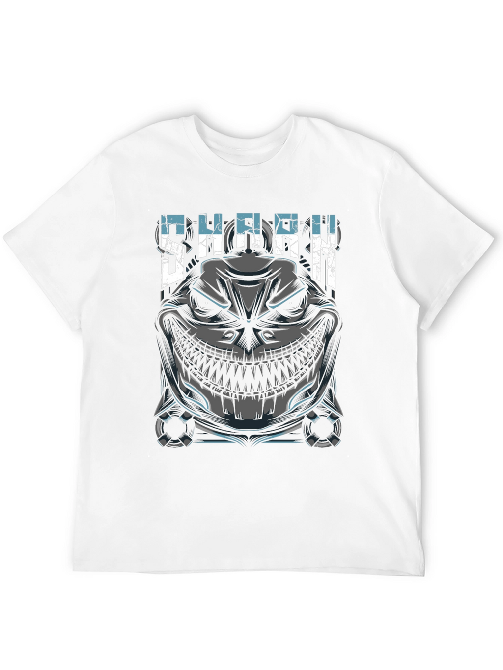 Mens Shark Graphic Print Black T-Shirt
