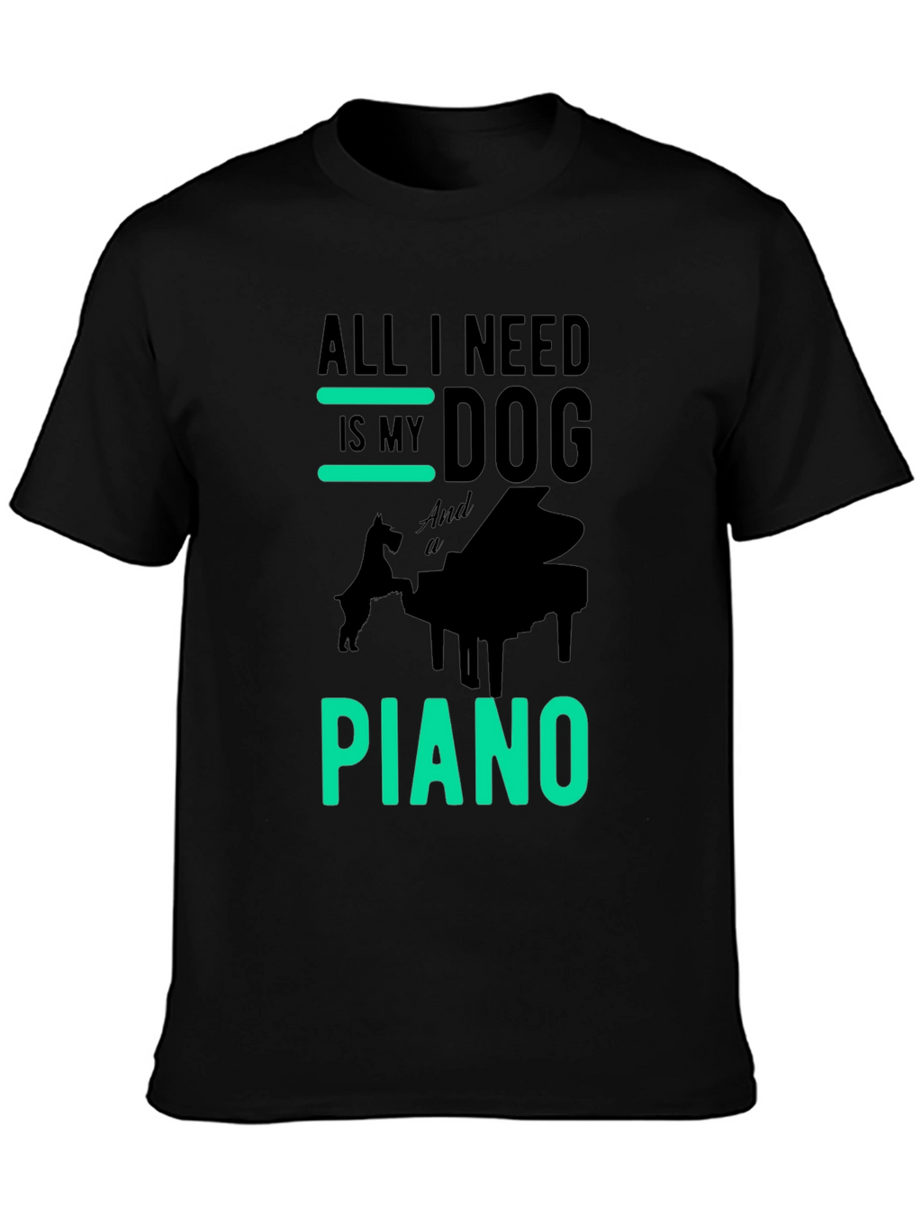Dog & Piano Graphic Tee - All I Need