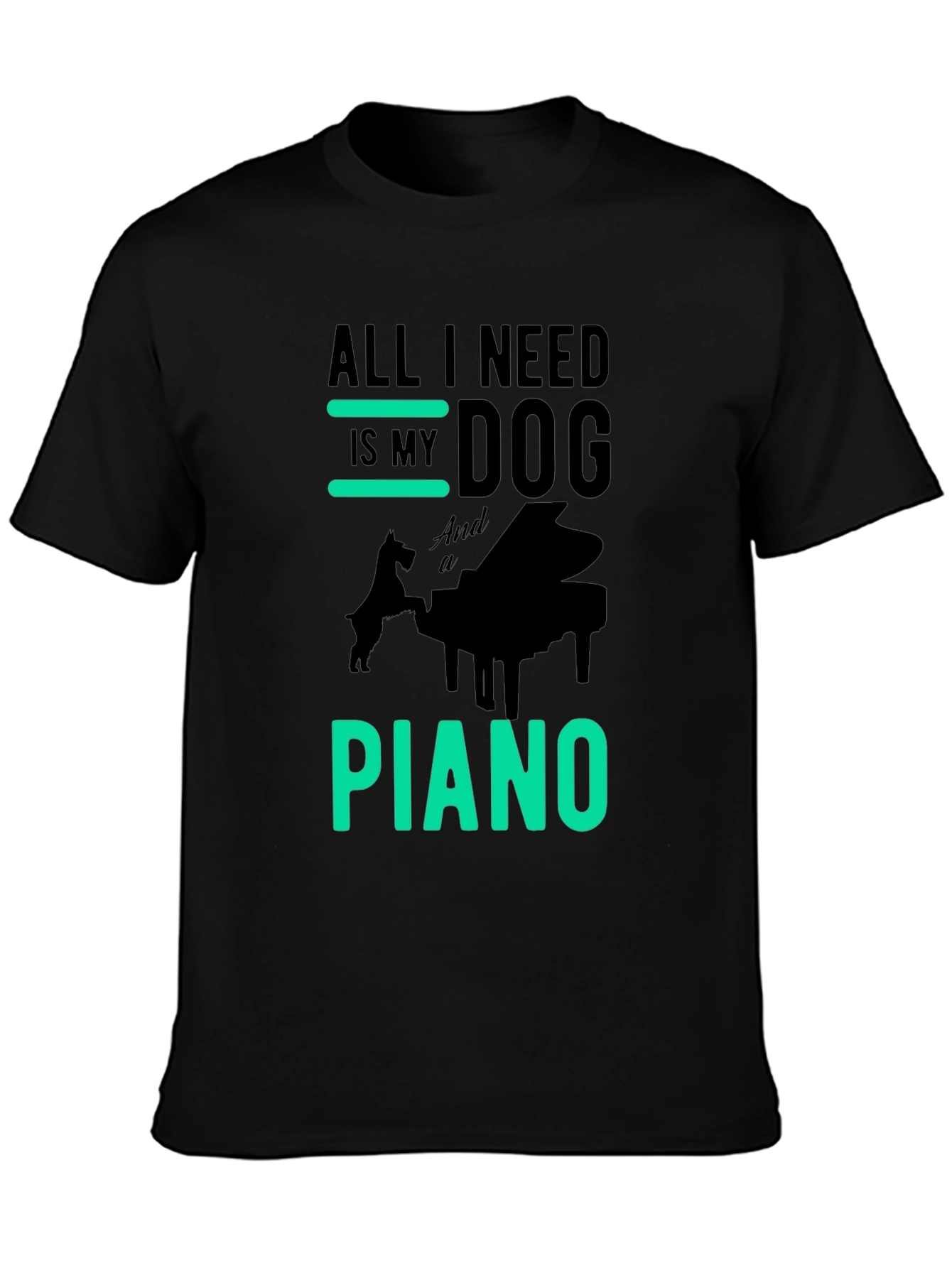 Dog & Piano Graphic Tee - All I Need