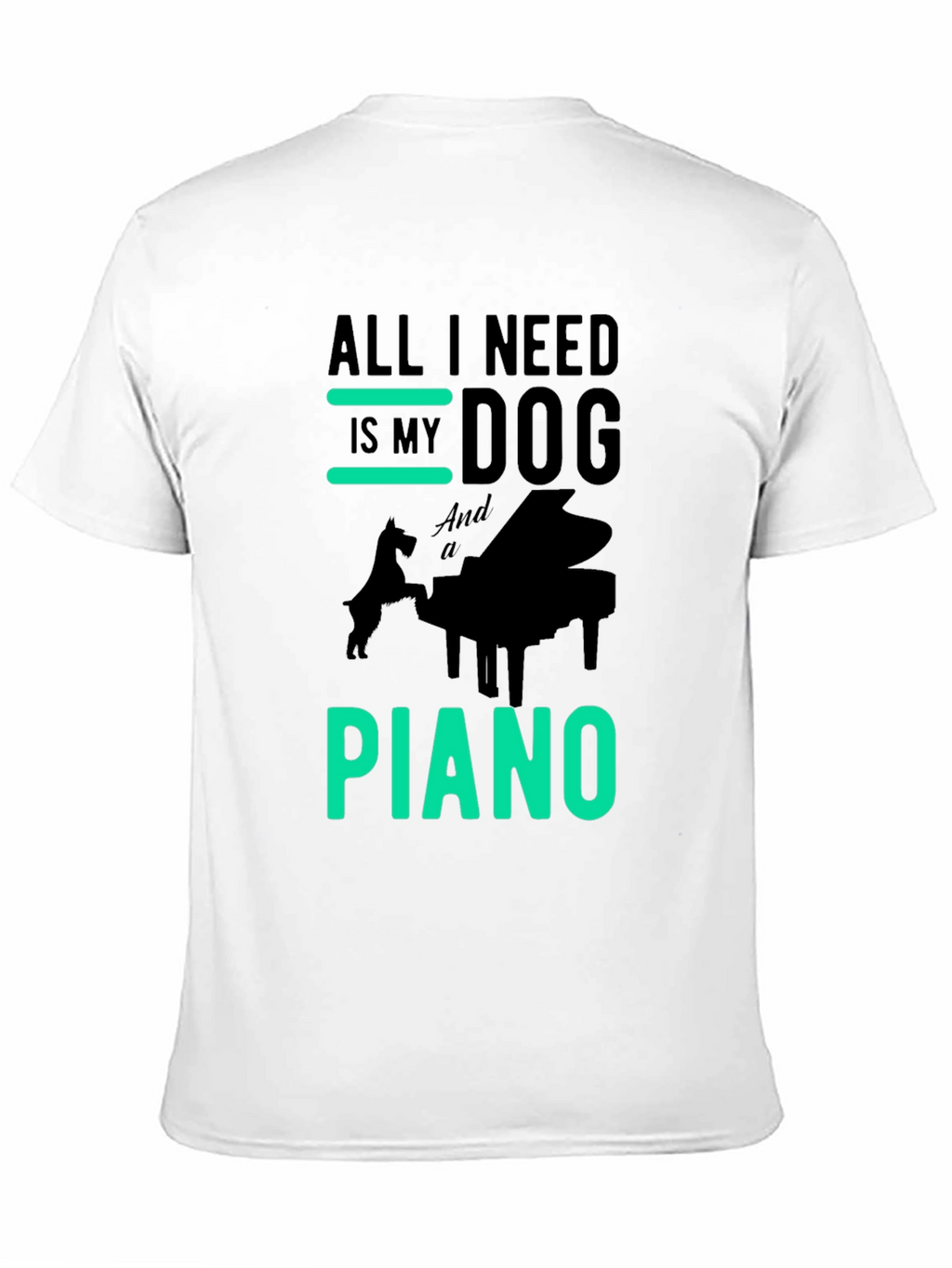Dog & Piano Graphic Tee - All I Need