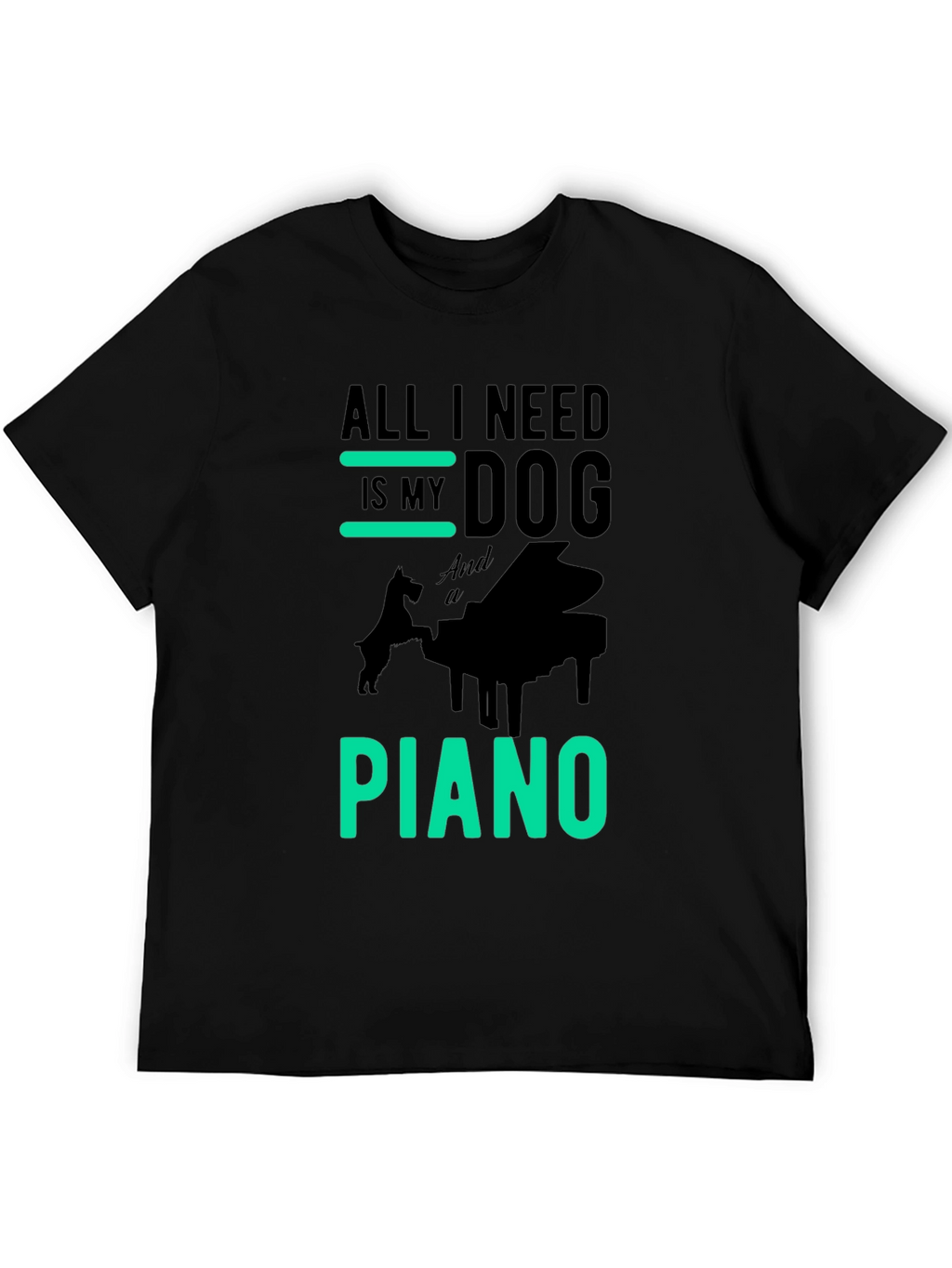 Dog & Piano Graphic Tee - All I Need