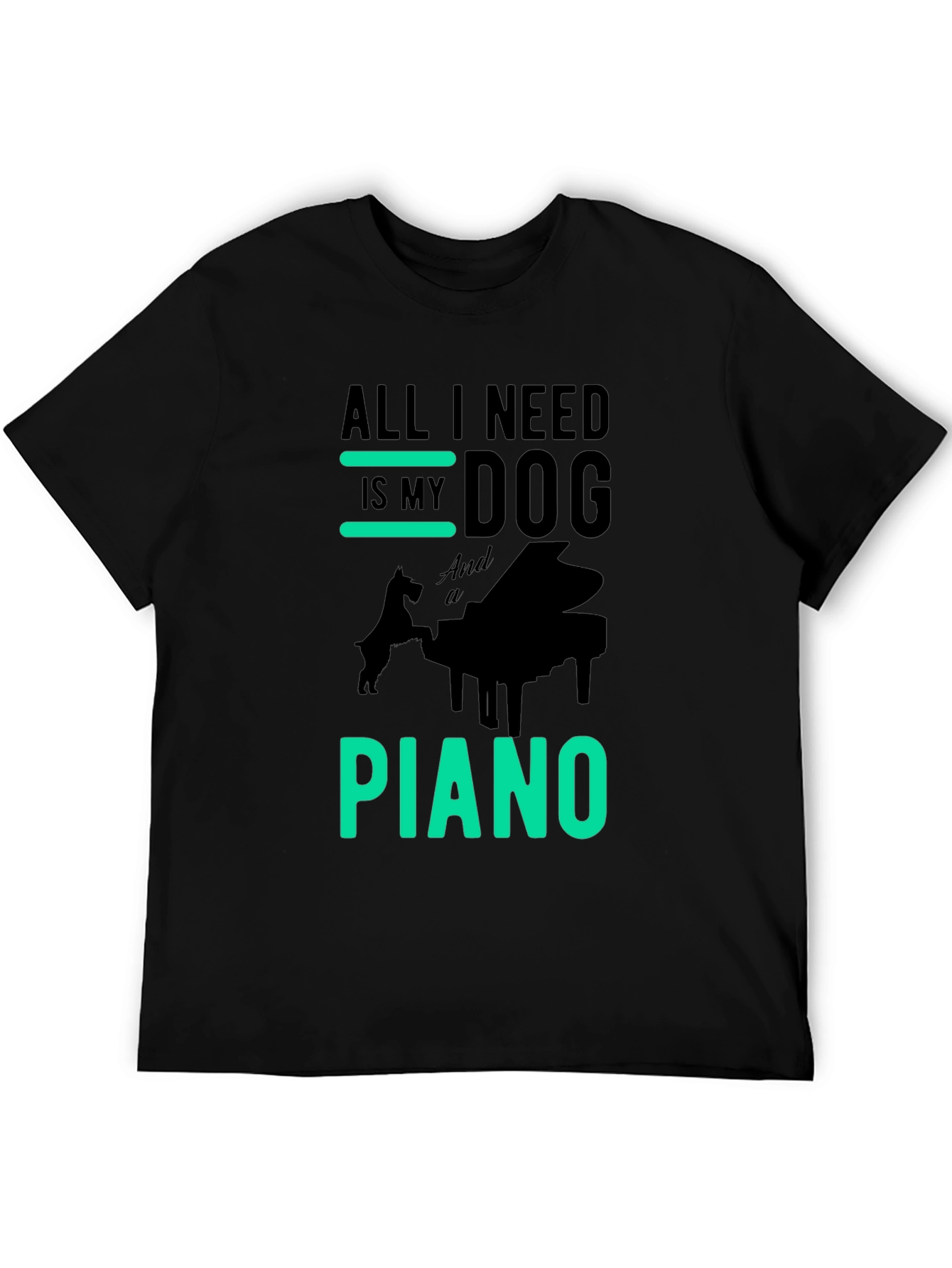 Dog & Piano Graphic Tee - All I Need