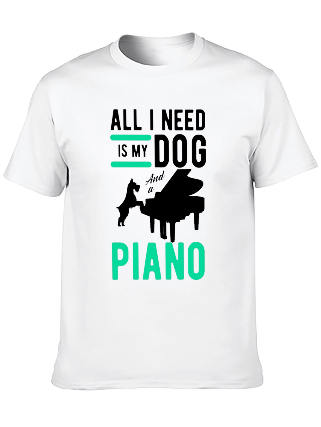 Dog & Piano Graphic Tee - All I Need