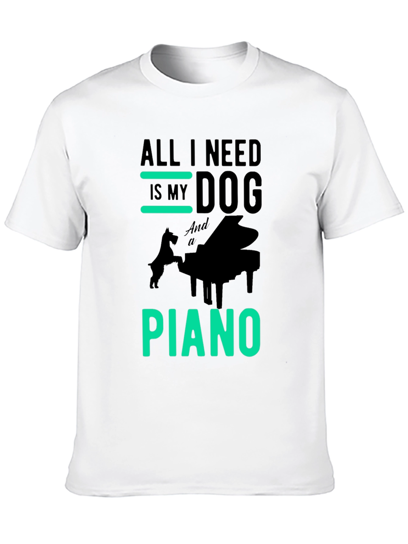Dog & Piano Graphic Tee - All I Need