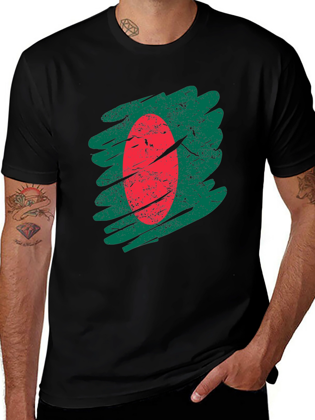Bangladesh Flag T-Shirt - Distressed Graphic Tee