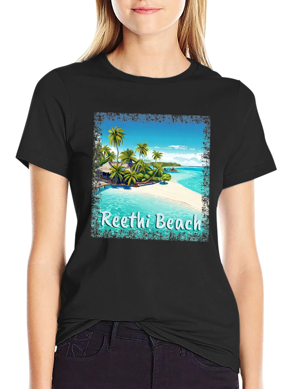 Reethi Beach T-Shirt Tropical Island Tee