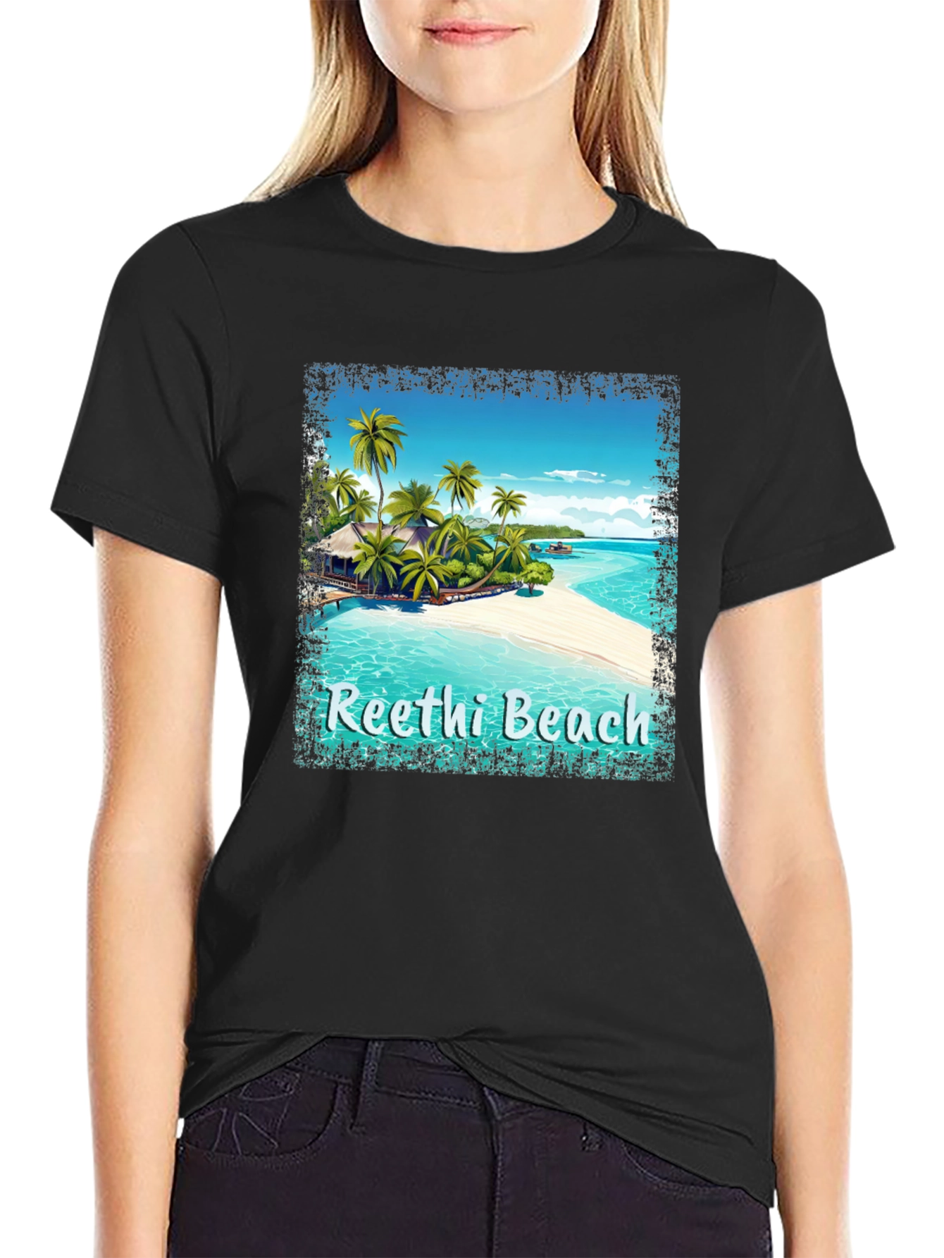 Reethi Beach T-Shirt Tropical Island Tee