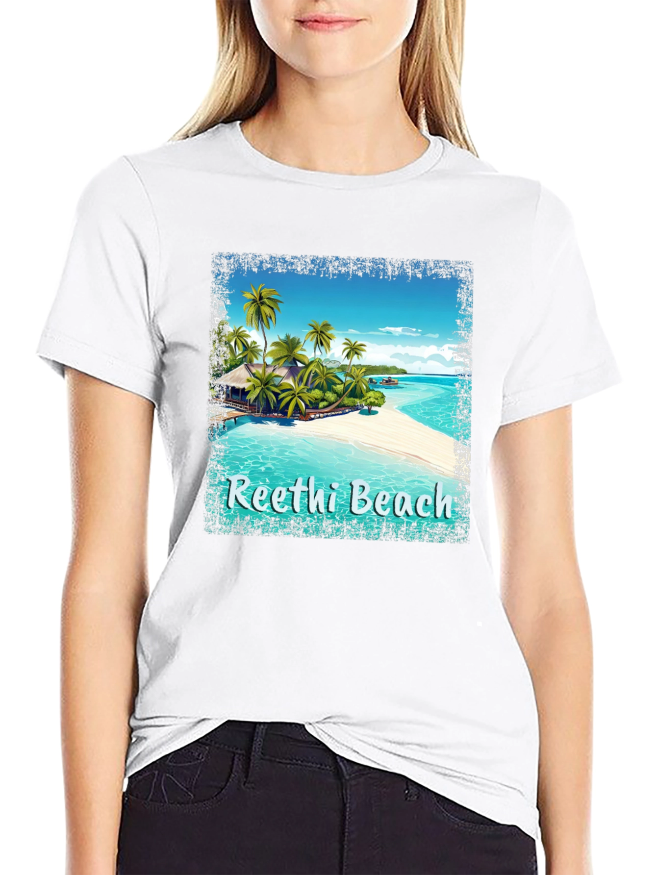 Reethi Beach T-Shirt Tropical Island Tee