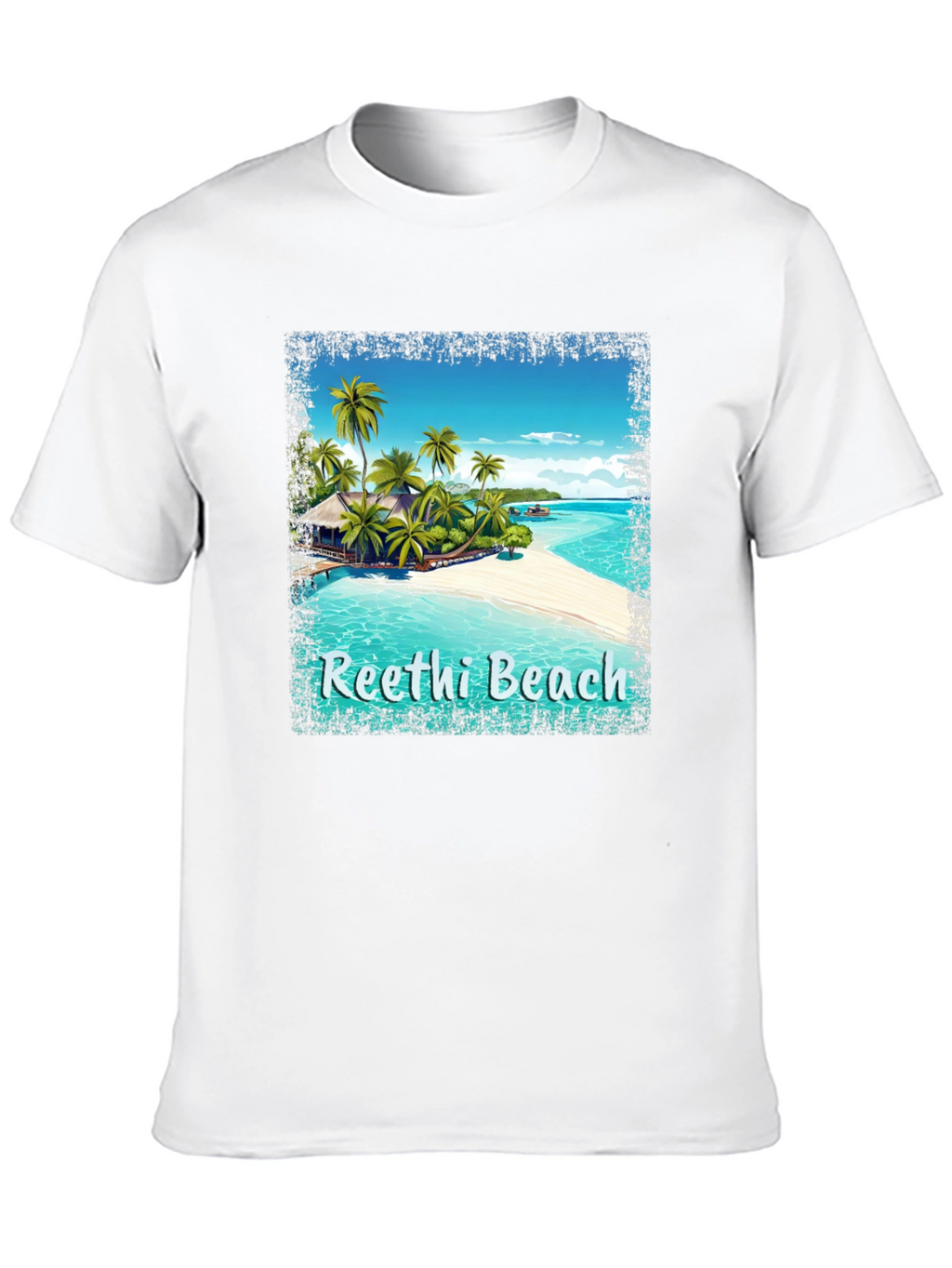 Reethi Beach T-Shirt Tropical Island Tee