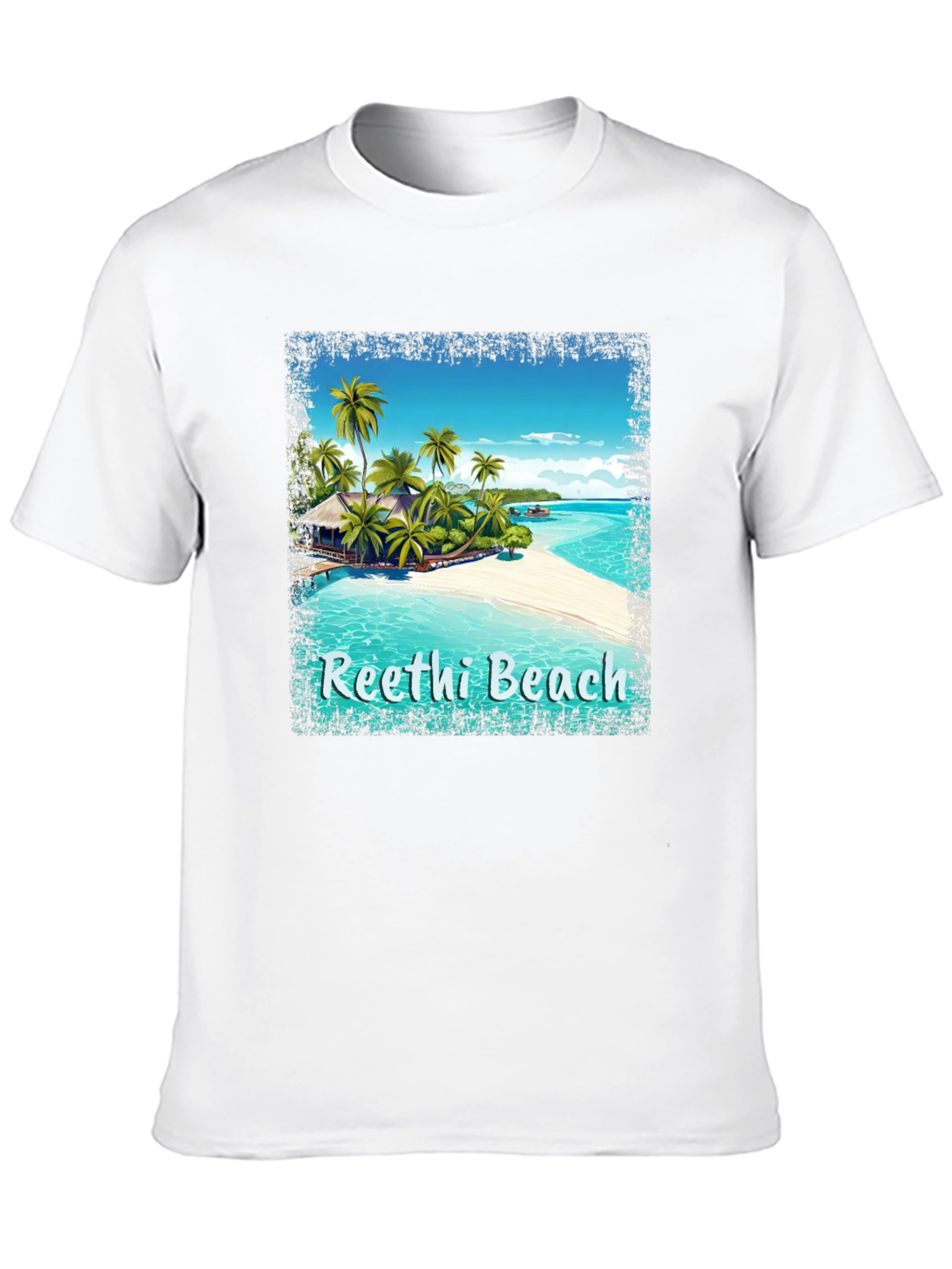 Reethi Beach T-Shirt Tropical Island Tee