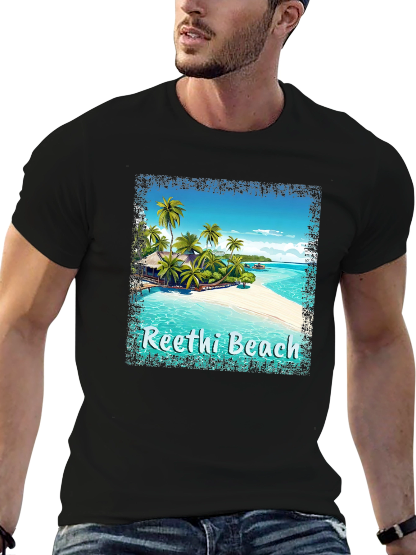 Reethi Beach T-Shirt Tropical Island Tee