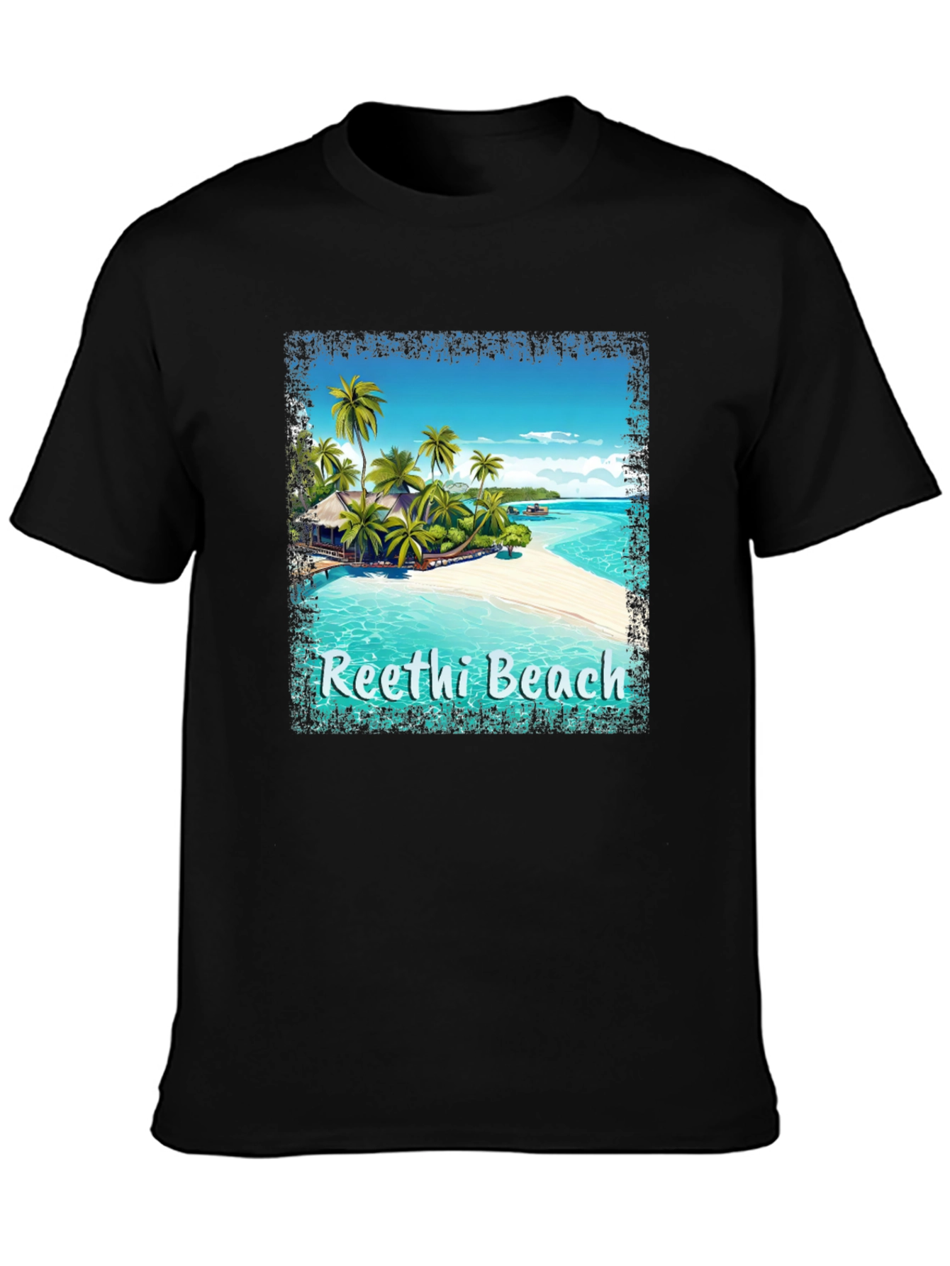 Reethi Beach T-Shirt Tropical Island Tee