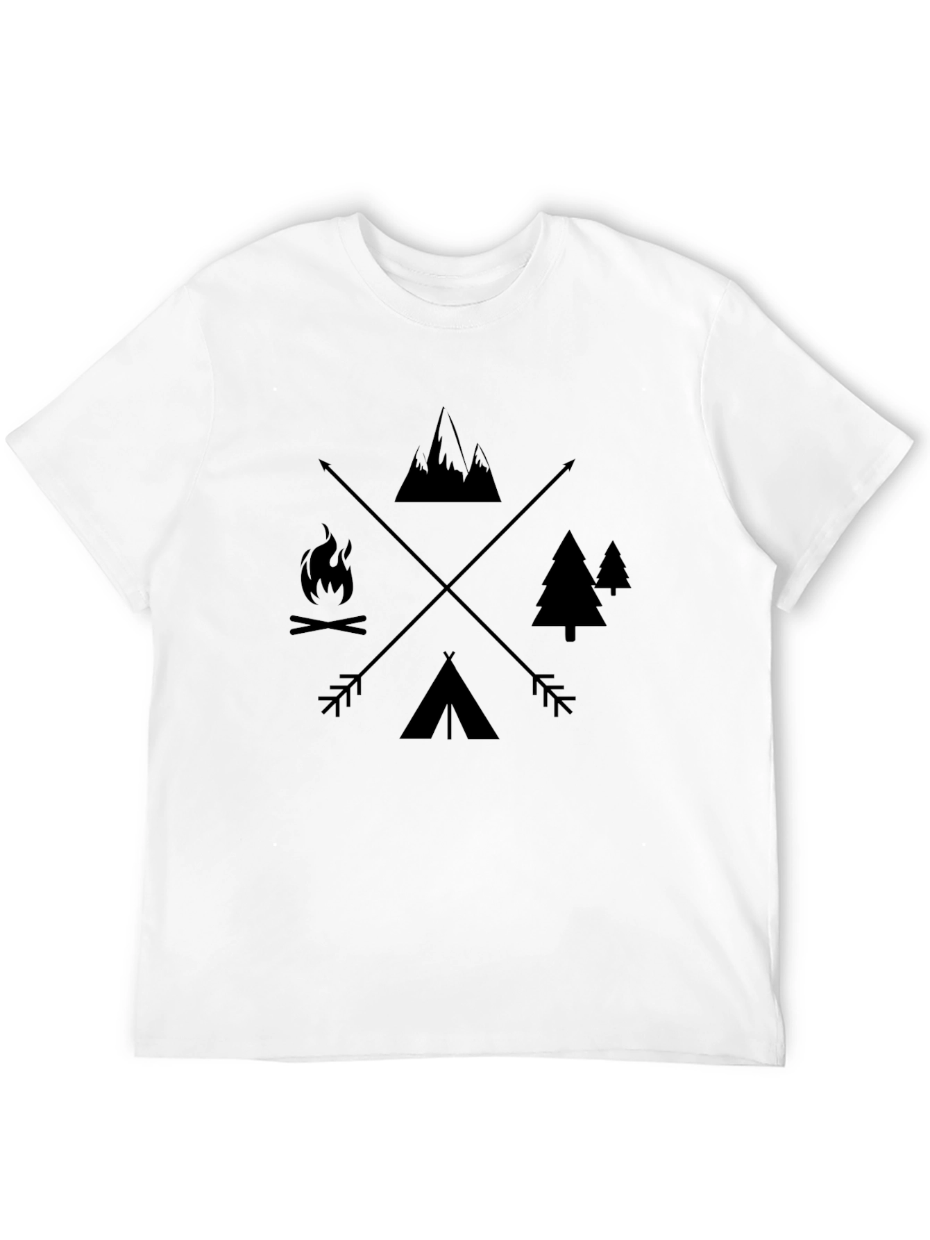 Outdoor Adventure Graphic Tee - Camping Design