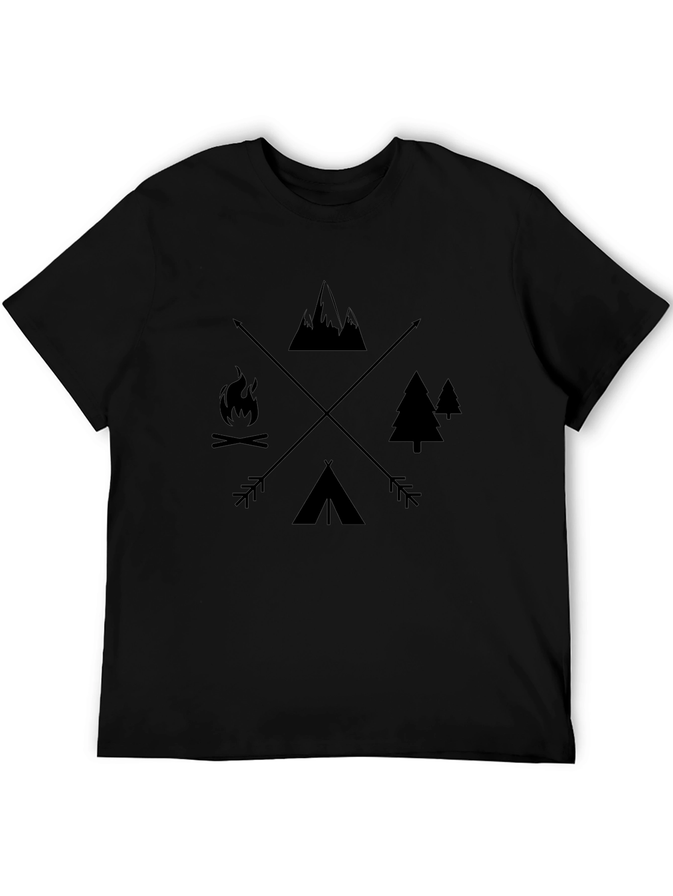Outdoor Adventure Graphic Tee - Camping Design