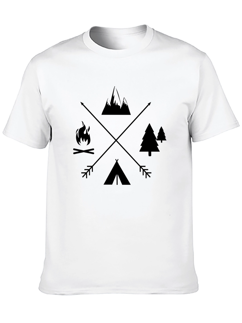 Outdoor Adventure Graphic Tee - Camping Design
