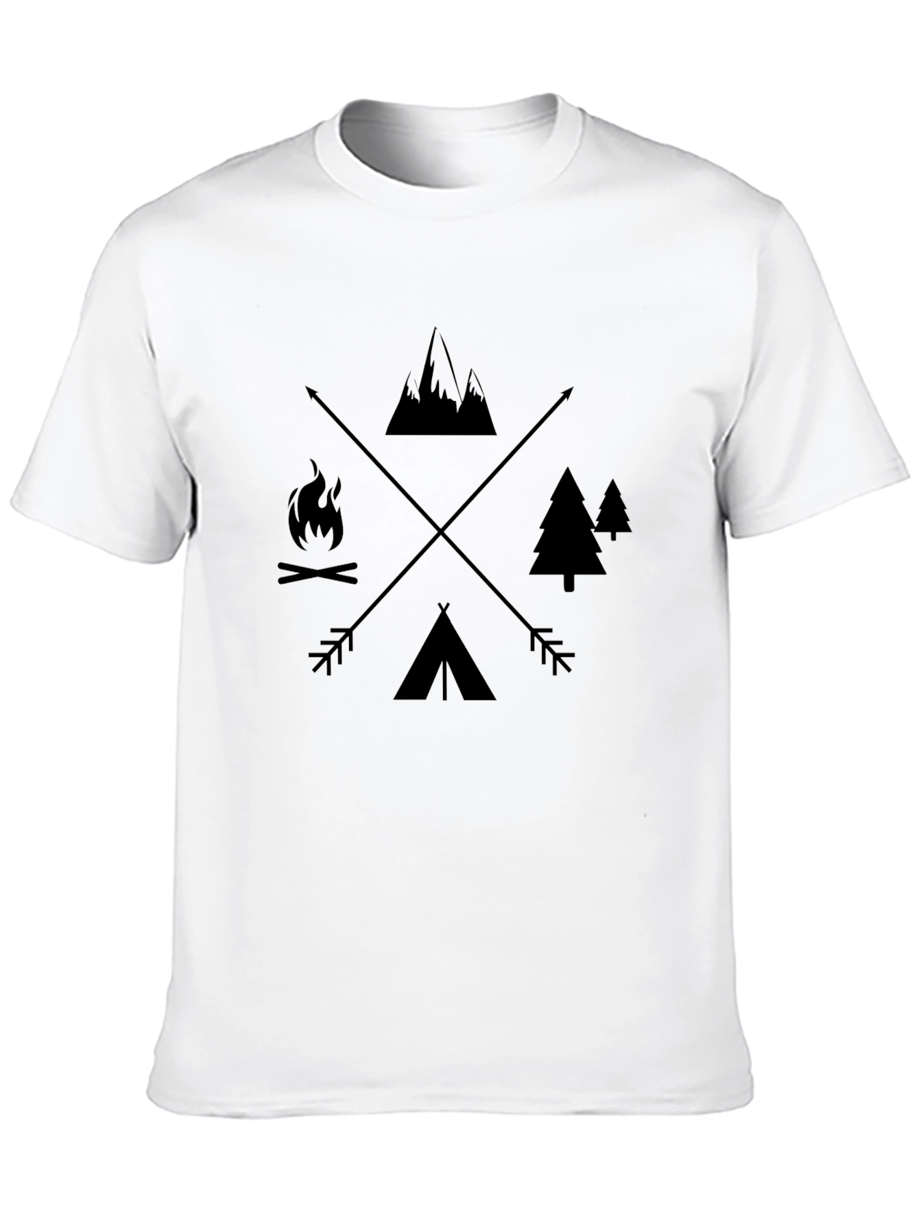 Outdoor Adventure Graphic Tee - Camping Design