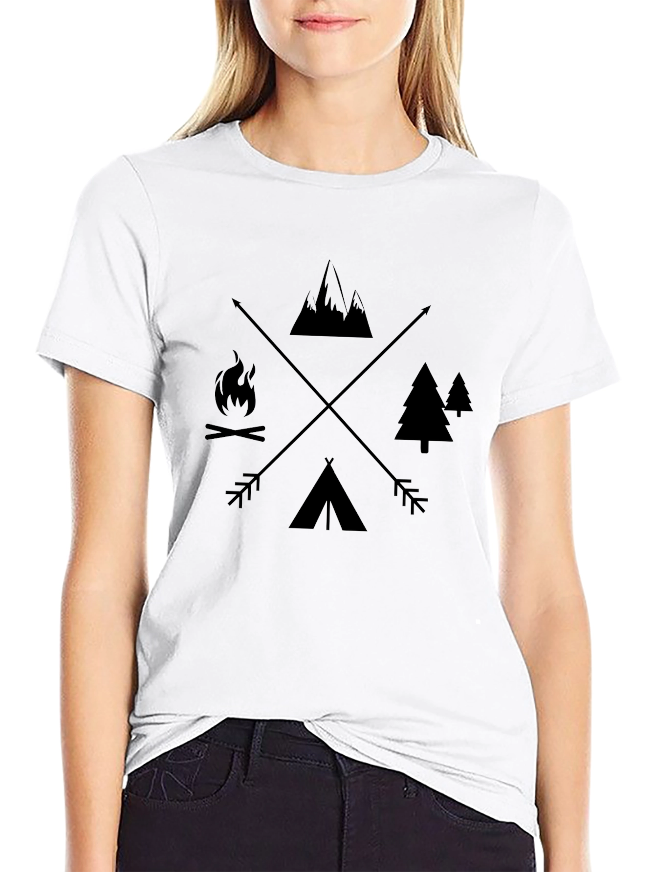 Outdoor Adventure Graphic Tee - Camping Design