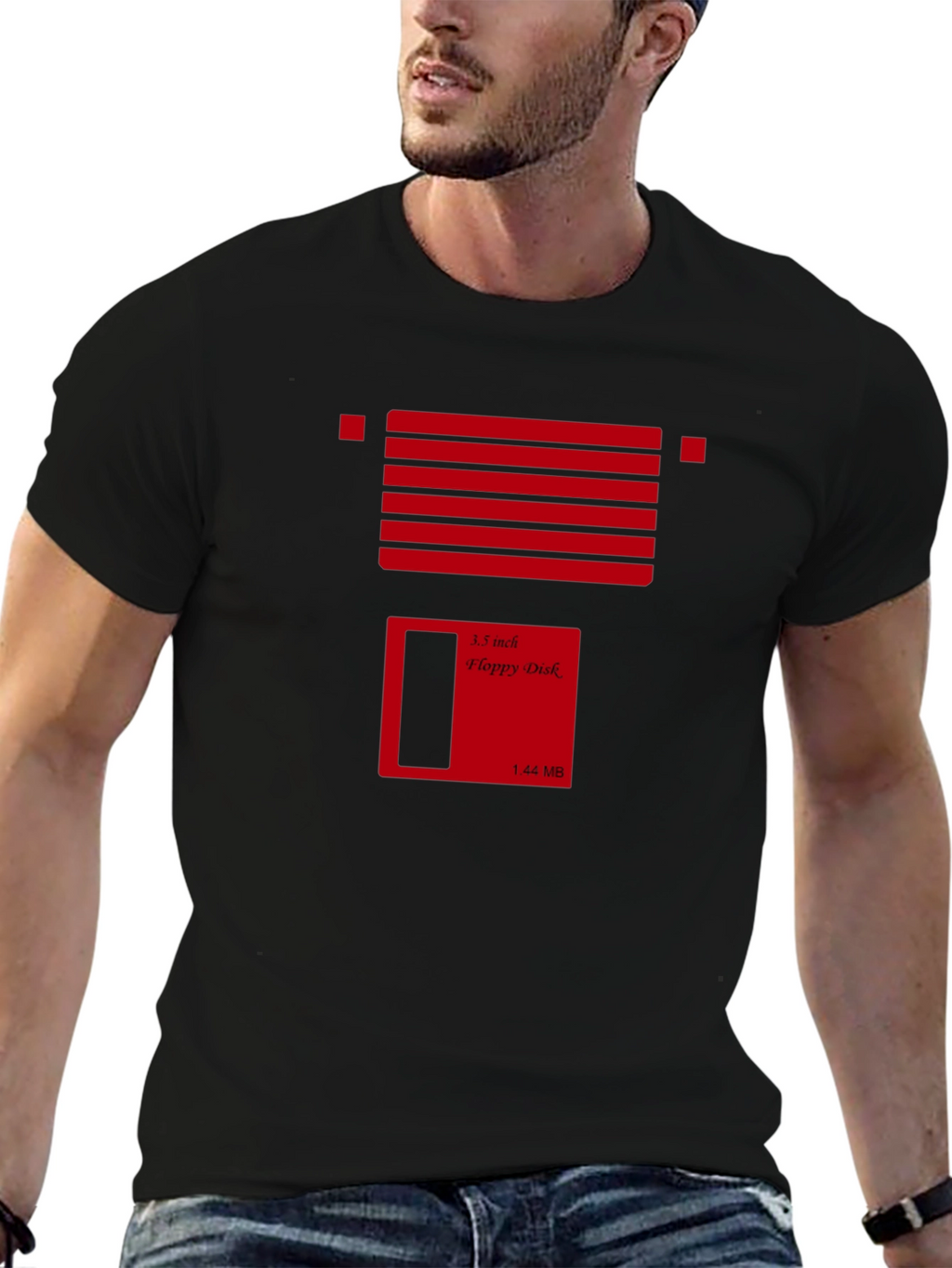 Retro Floppy Disk Graphic T-Shirt - Geeky Tee