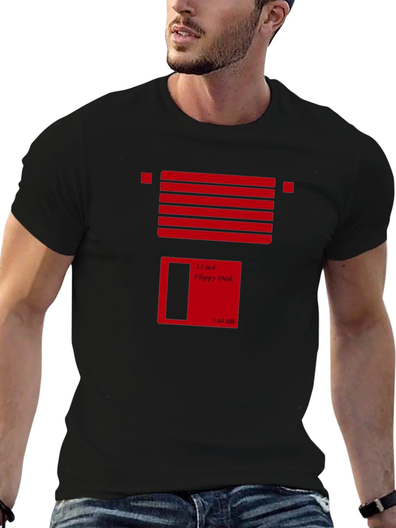 Retro Floppy Disk Graphic T-Shirt - Geeky Tee