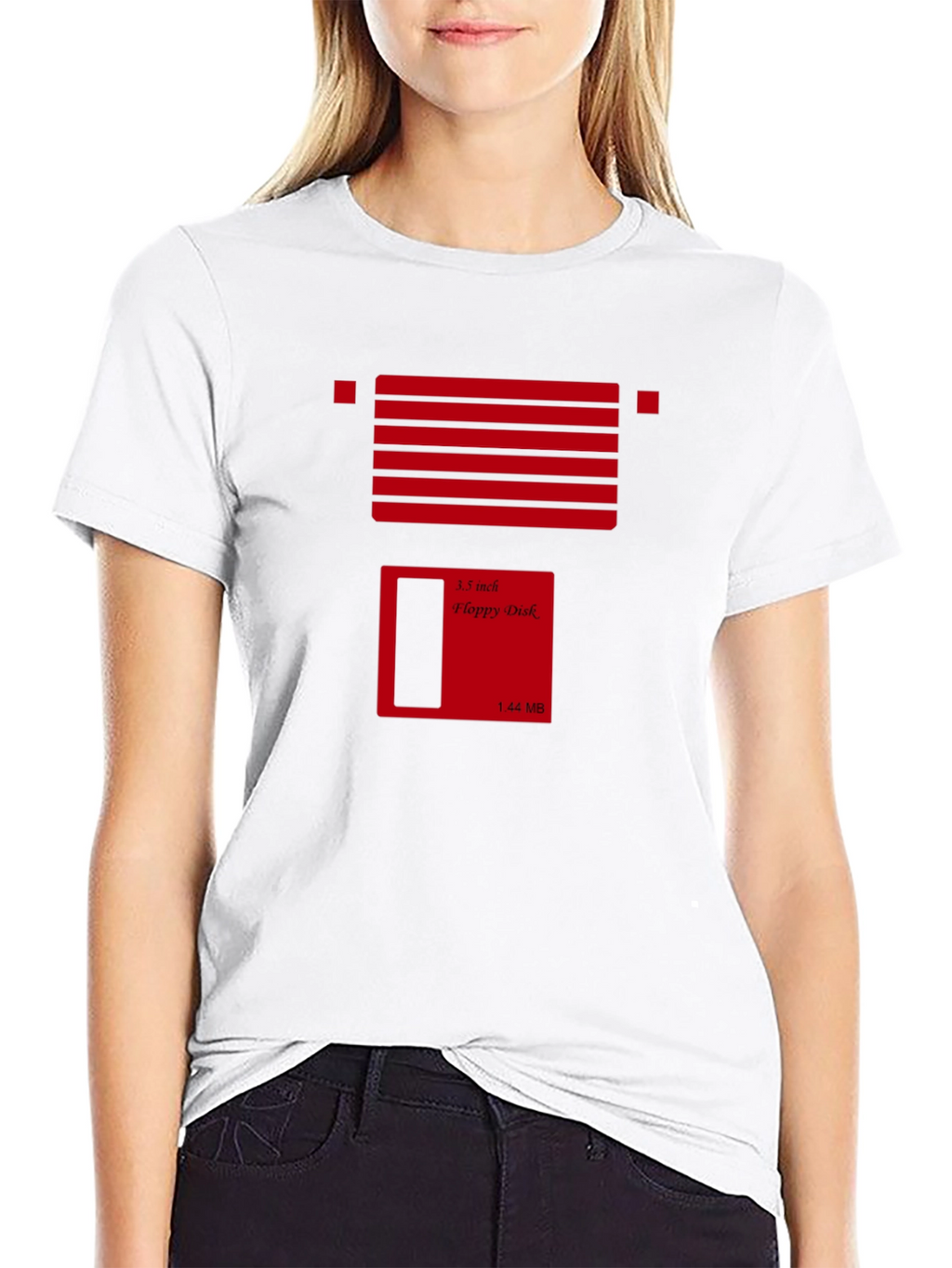 Retro Floppy Disk Graphic T-Shirt - Geeky Tee