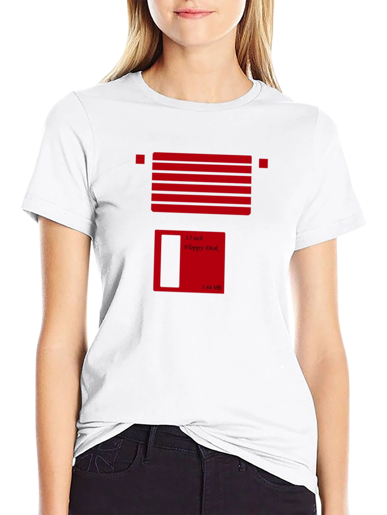 Retro Floppy Disk Graphic T-Shirt - Geeky Tee