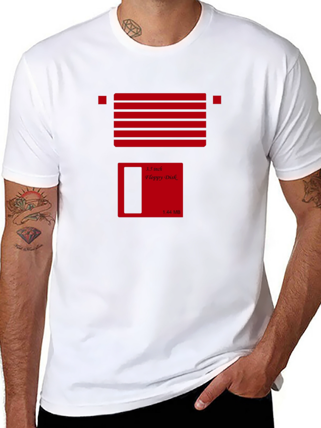 Retro Floppy Disk Graphic T-Shirt - Geeky Tee