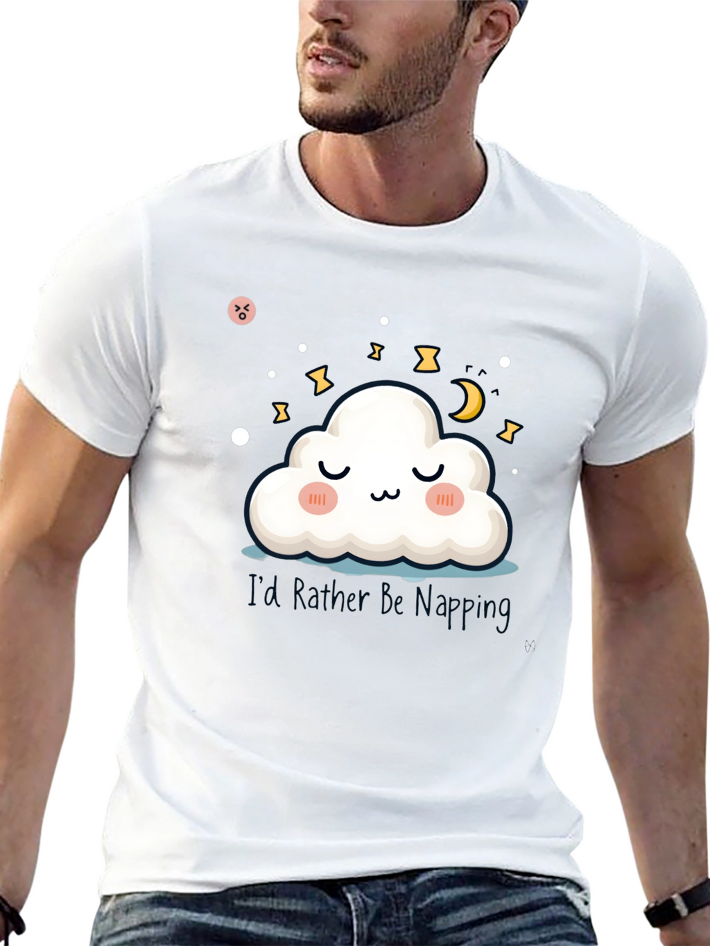 Cute Cloud Napping T-Shirt - Dreamy & Comfy