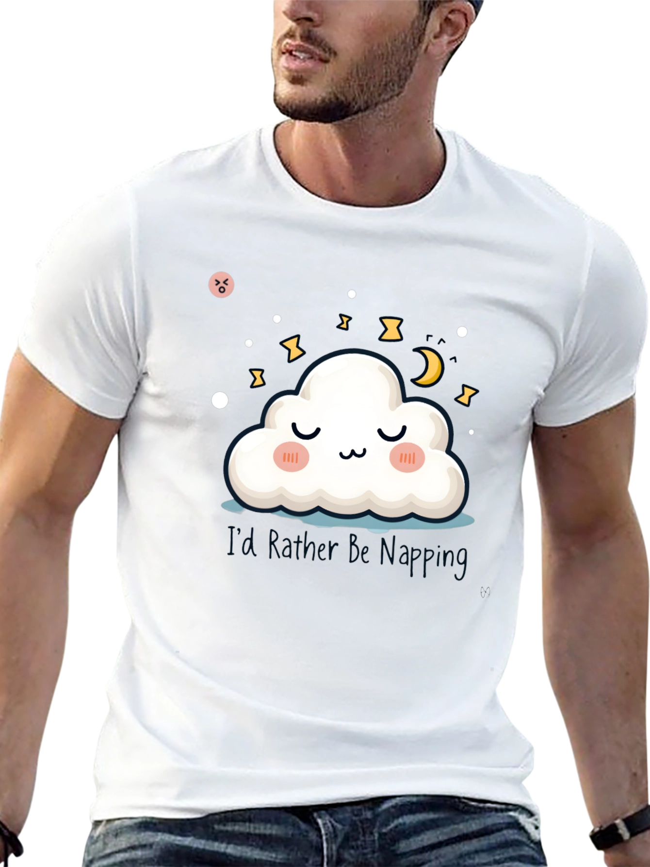 Cute Cloud Napping T-Shirt - Dreamy & Comfy