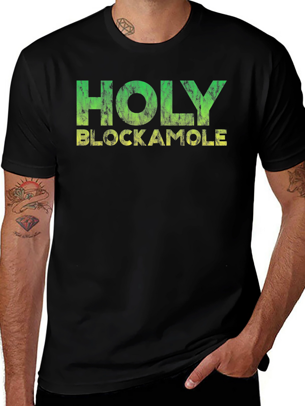 Holy Blockamole Graphic T-Shirt - Funny Avocado Pun Tee