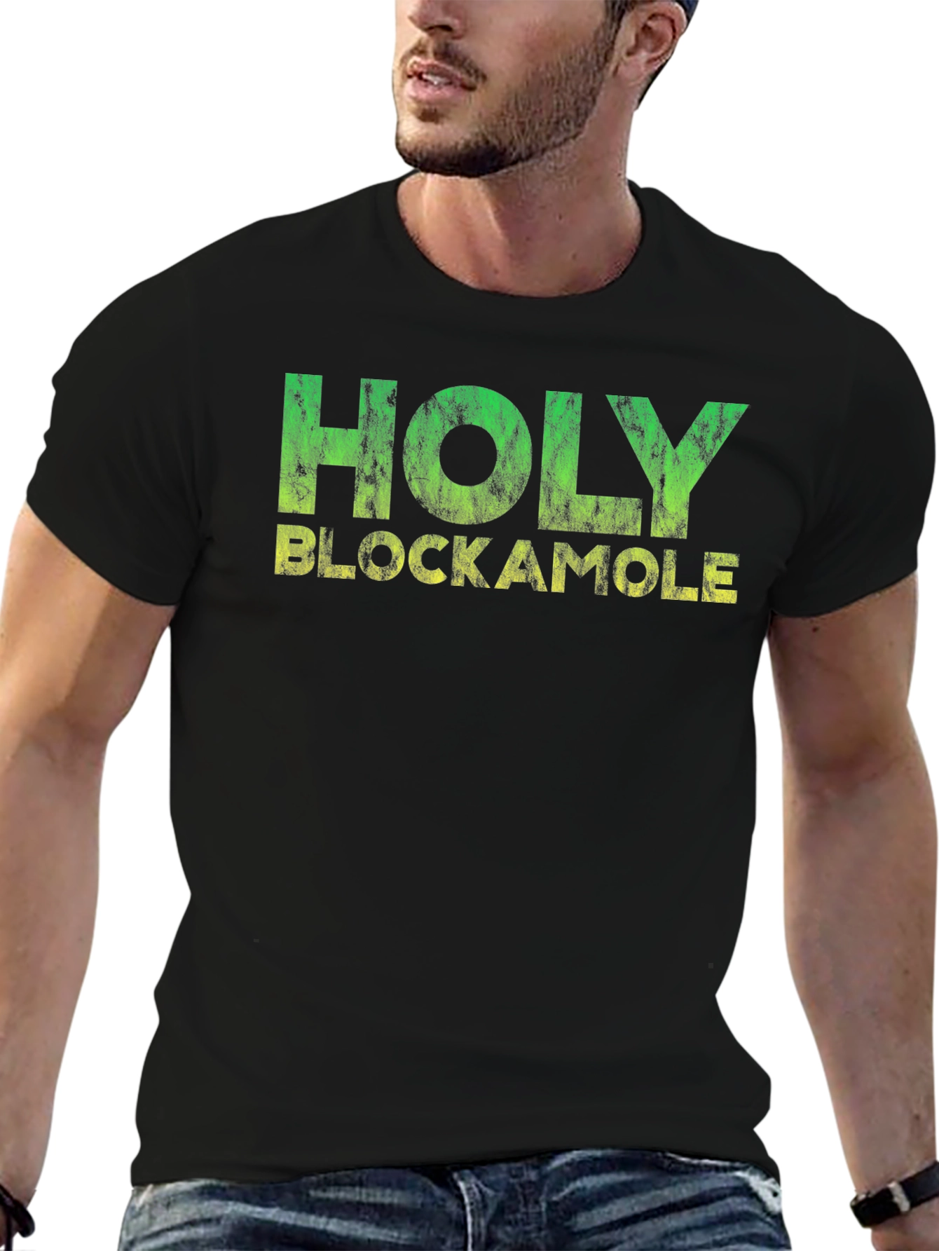 Holy Blockamole Graphic T-Shirt - Funny Avocado Pun Tee