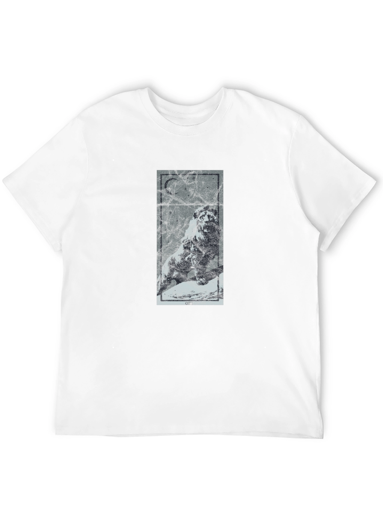Lion Moon Graphic Tee - Mens Black T-Shirt