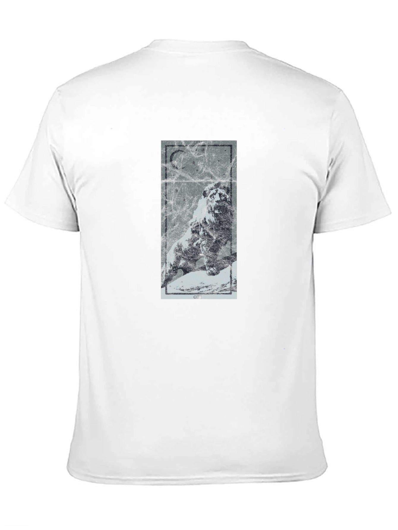 Lion Moon Graphic Tee - Mens Black T-Shirt