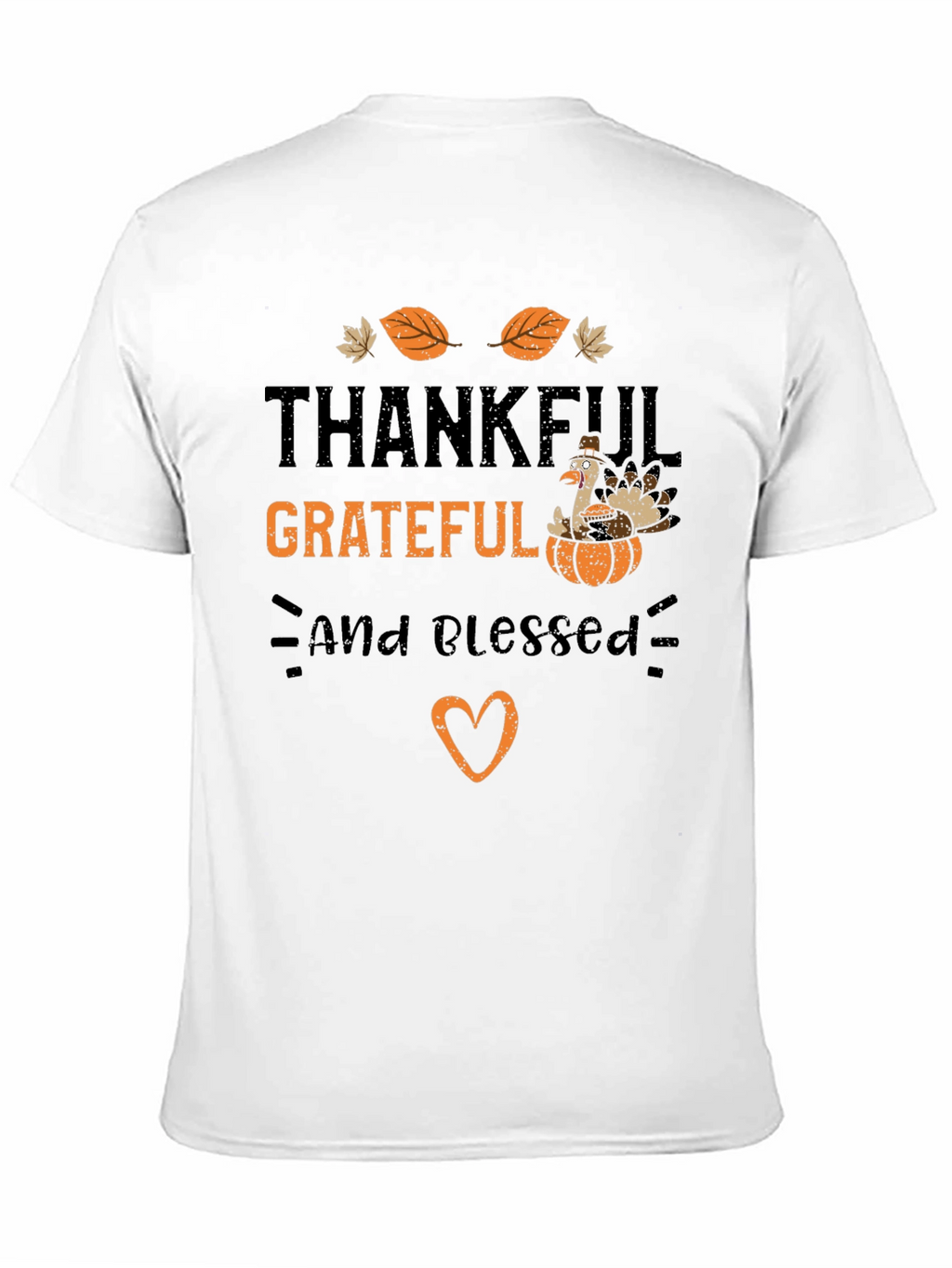 Thankful Grateful & Blessed Turkey T-Shirt