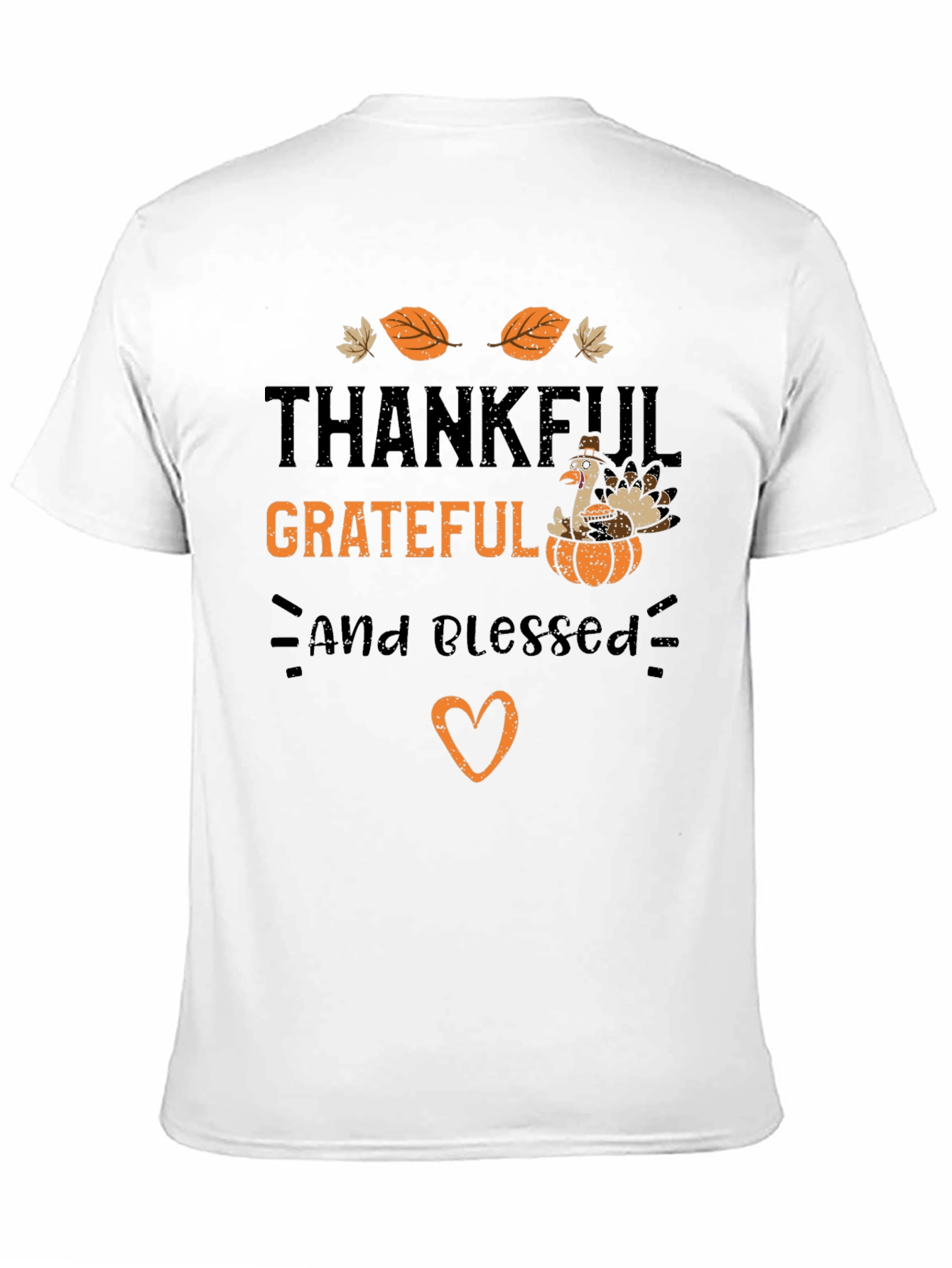 Thankful Grateful & Blessed Turkey T-Shirt