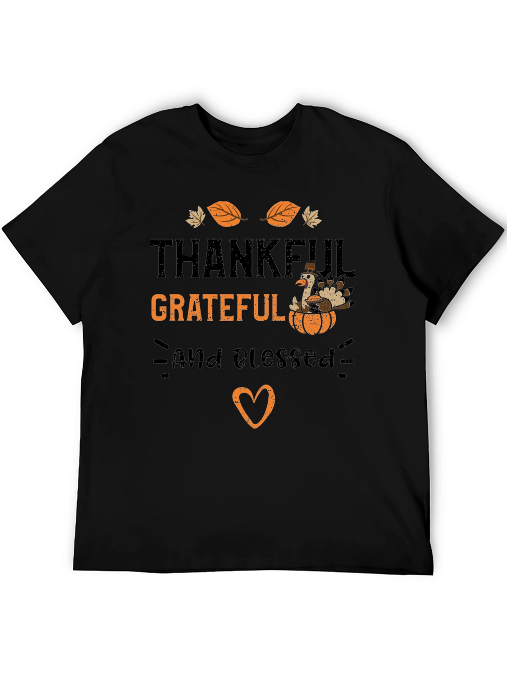 Thankful Grateful & Blessed Turkey T-Shirt