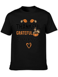 Thankful Grateful & Blessed Turkey T-Shirt