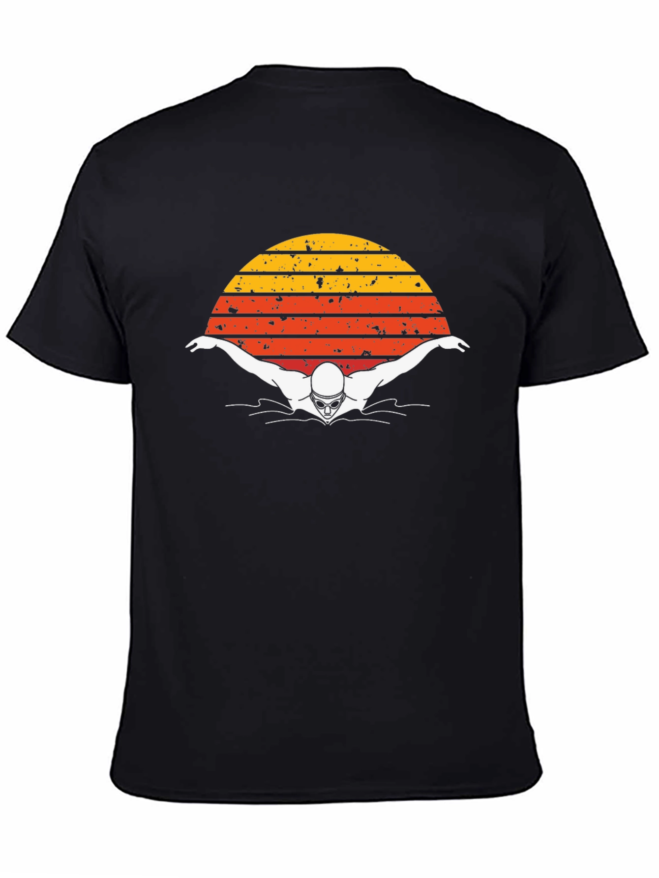 Retro Swimmer T-Shirt - Vintage Sunset Style