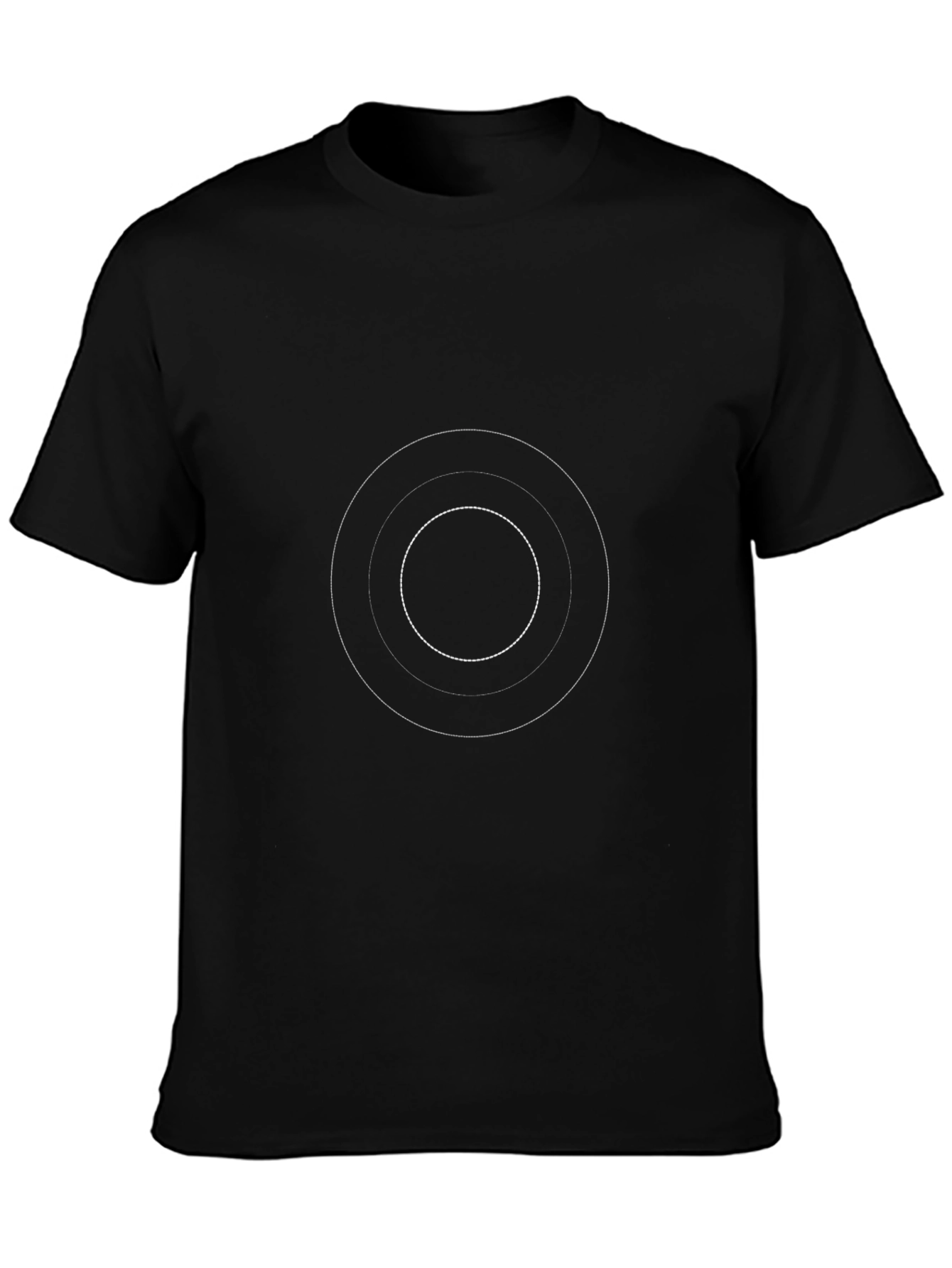 Minimalist Black T-Shirt with Target Circle Design