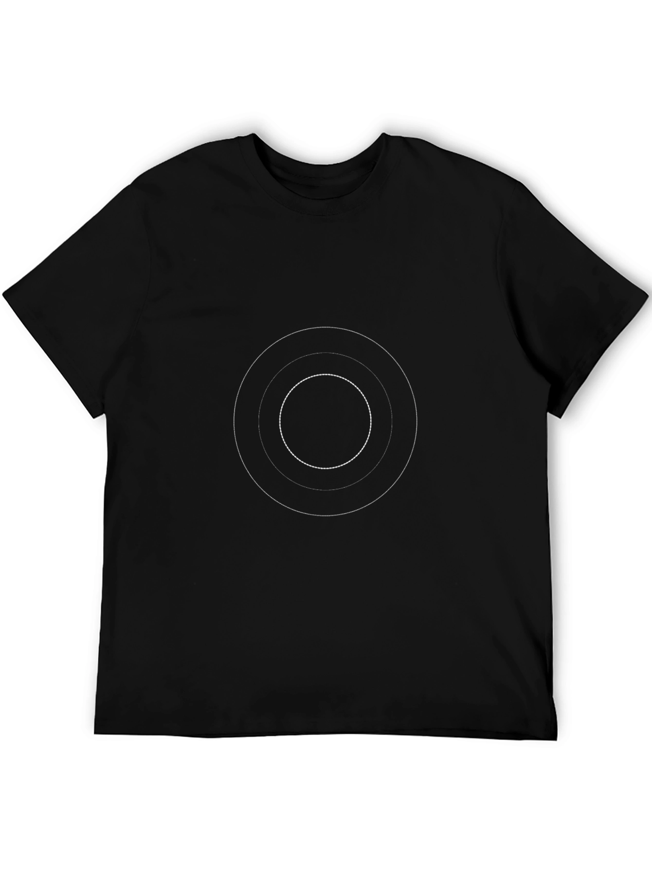 Minimalist Black T-Shirt with Target Circle Design