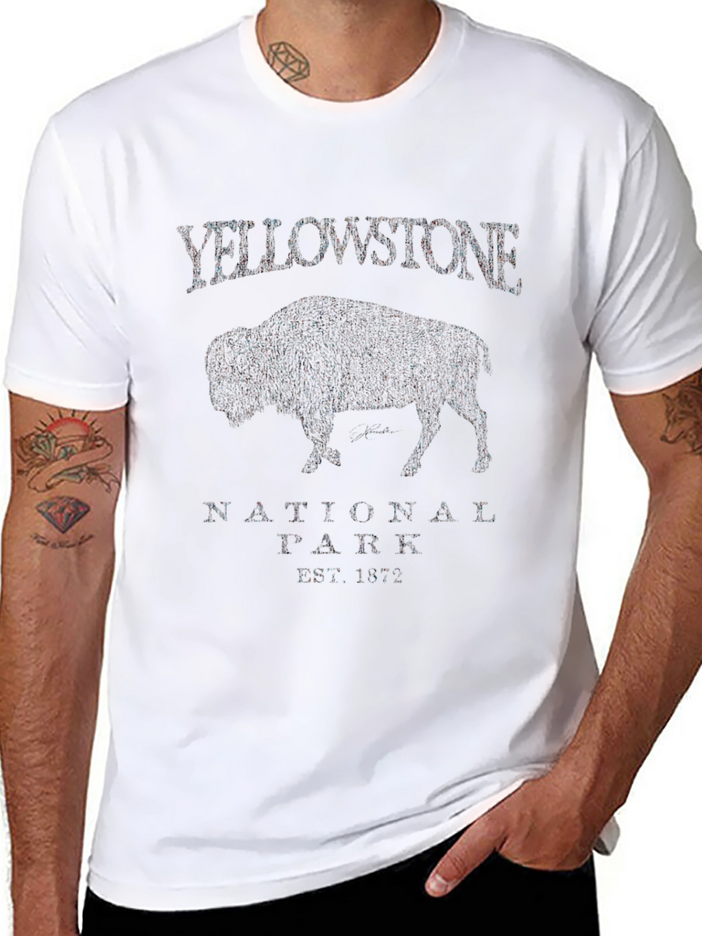 Yellowstone National Park Bison Graphic T-Shirt